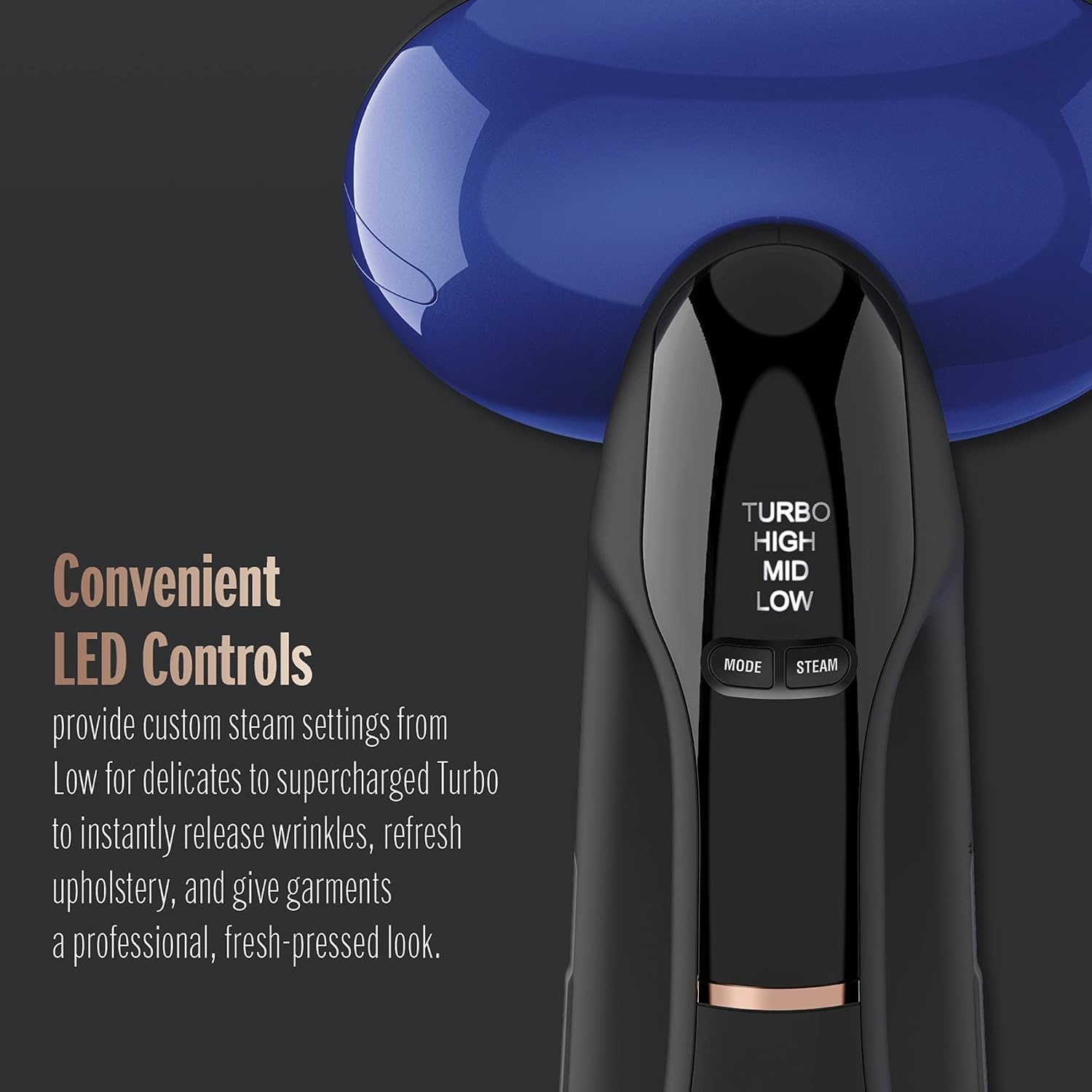 image:imageConair 2in1 Handheld Steamer and Iron for Clothes Turbo ExtremeSteam 1875W Garment Steamer and Clothing IronBlack Blue Versatile vertical or horizontal steam iron with smart sensor and 4 steam levels Blue Model GS108One Size Pack of 2