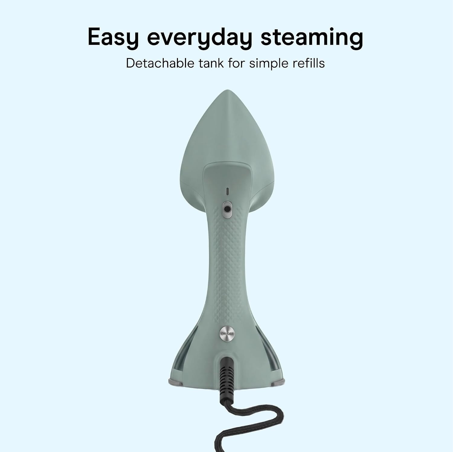 image:imageConair 2in1 Iron Garment Steamer 1700W Turbocharged Steam for All Fabric Types Steam and Press Green GSI200TG