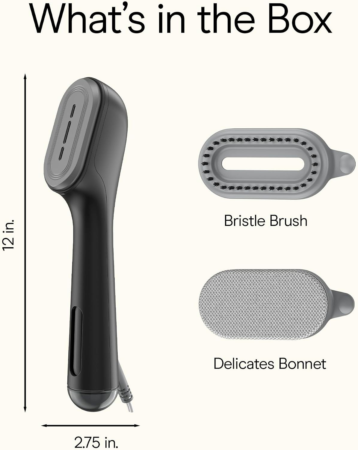 image:imageConair 2in1 Steam amp Iron Garment Wand with 25 Second Heatup Handheld Steamer with Ceramic Soleplate and 12 Minutes Steam Time Portable Travel Clothes Steamer for Wrinkles Black GS47BL