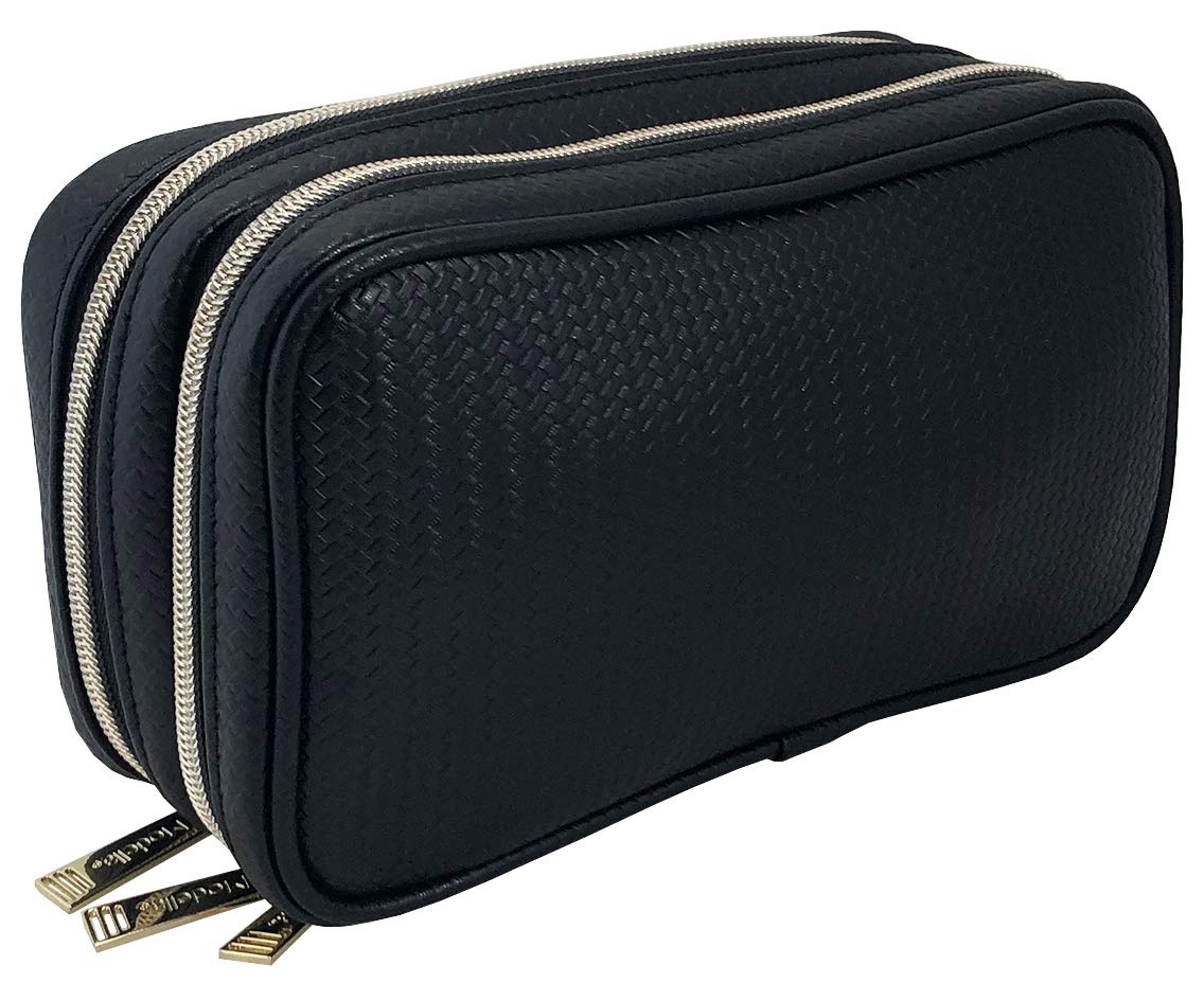image:imageConair 5 Piece Toiletry and Cosmetic Bag Set Under 30 Includes 1 Large Weekender Bag and 4 Organizer Bags in Blue Swirl Prints Pack of 2Black