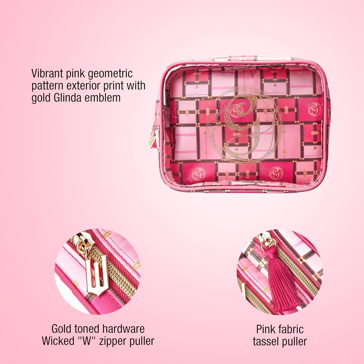 image:imageConair 5 Piece Toiletry and Cosmetic Bag Set Under 30 Includes 1 Large Weekender Bag and 4 Organizer Bags in Blue Swirl Prints Pack of 2Glinda Pink