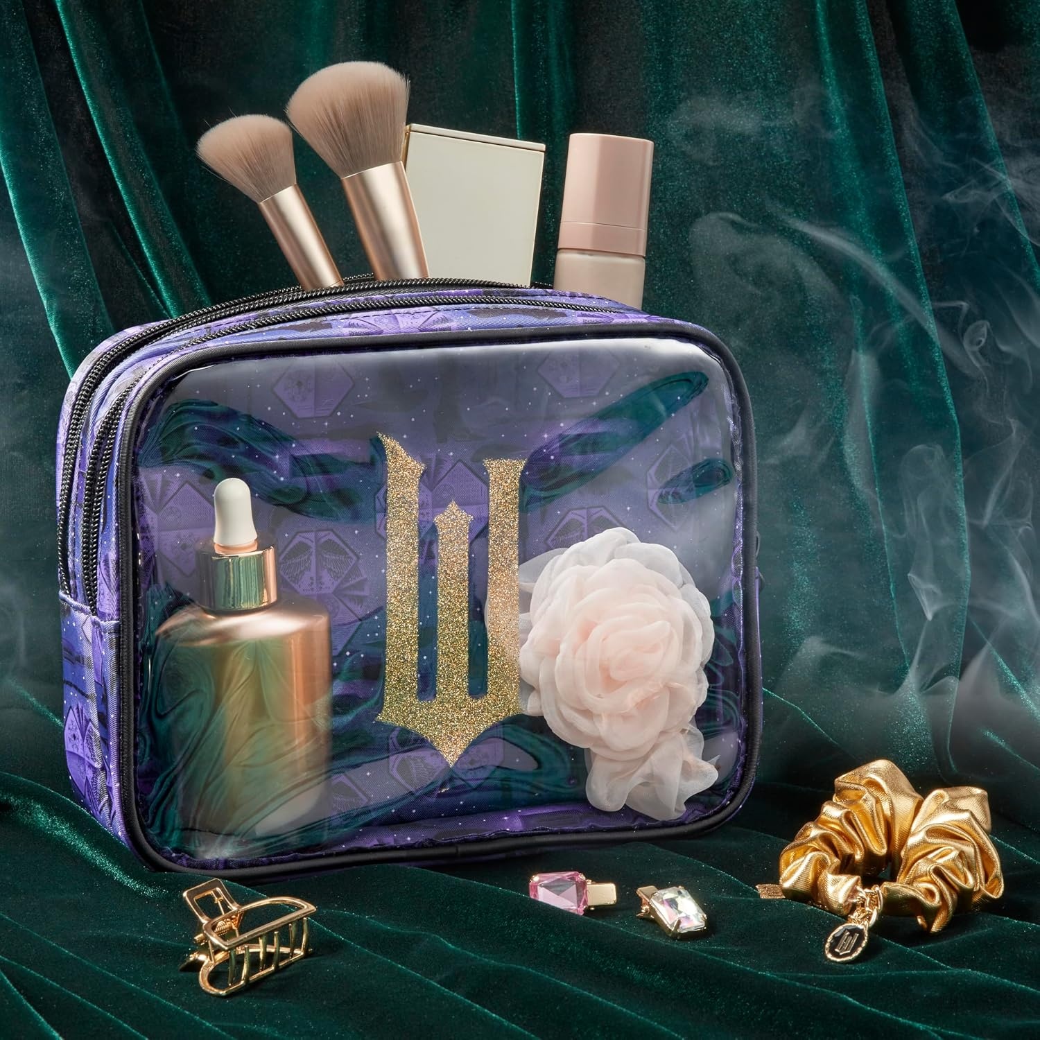 image:imageConair 5 Piece Toiletry and Cosmetic Bag Set Under 30 Includes 1 Large Weekender Bag and 4 Organizer Bags in Blue Swirl Prints Pack of 2Wicked Purple