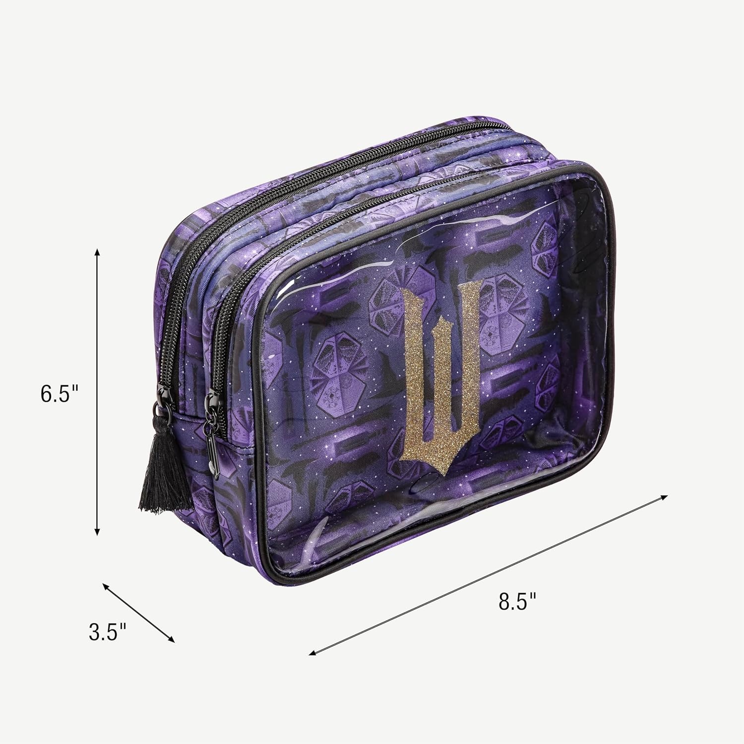 image:imageConair 5 Piece Toiletry and Cosmetic Bag Set Under 30 Includes 1 Large Weekender Bag and 4 Organizer Bags in Blue Swirl Prints Pack of 2Wicked Purple