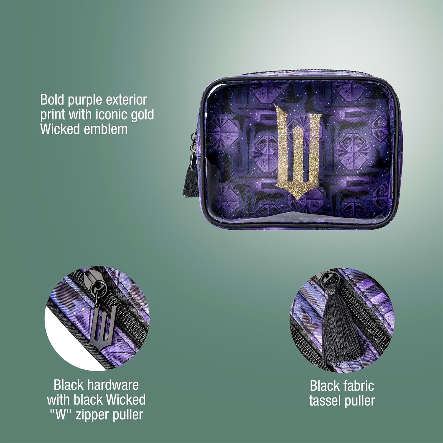 image:imageConair 5 Piece Toiletry and Cosmetic Bag Set Under 30 Includes 1 Large Weekender Bag and 4 Organizer Bags in Blue Swirl Prints Pack of 2Wicked Purple