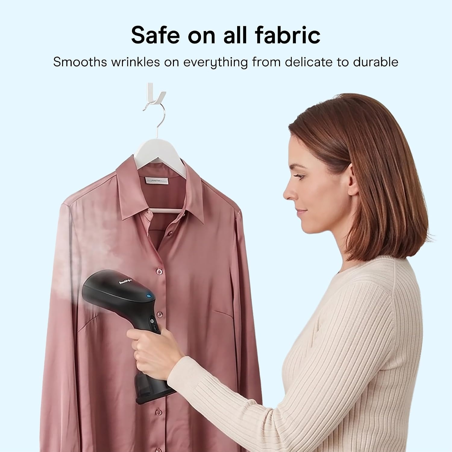 image:imageConair Compact Travel Handheld Garment Steamer Portable 1100W travelfriendly steamer with 30second heatup for all fabrics Black Model GS81