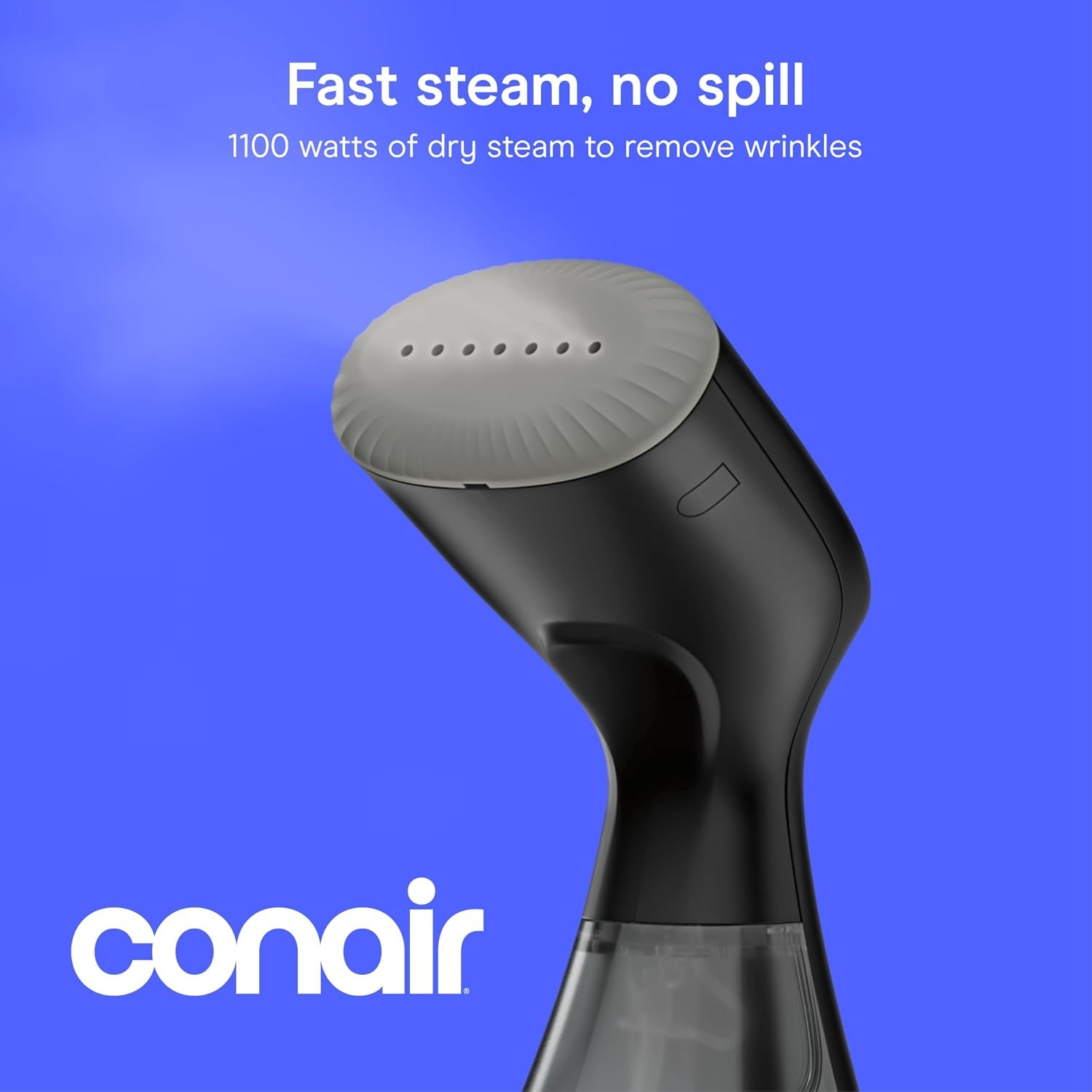 image:imageConair Compact Travel Handheld Garment Steamer Portable 1100W travelfriendly steamer with 30second heatup for all fabrics Black Model GS81