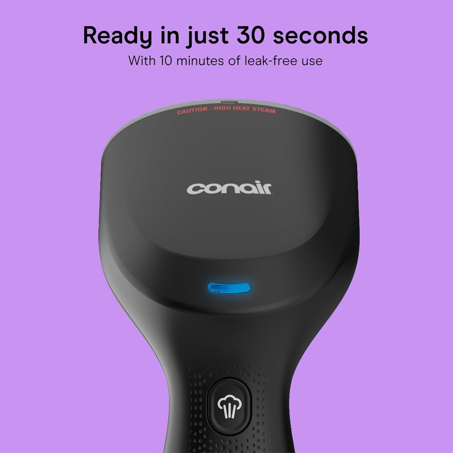 image:imageConair Compact Travel Handheld Garment Steamer Portable 1100W travelfriendly steamer with 30second heatup for all fabrics Black Model GS81
