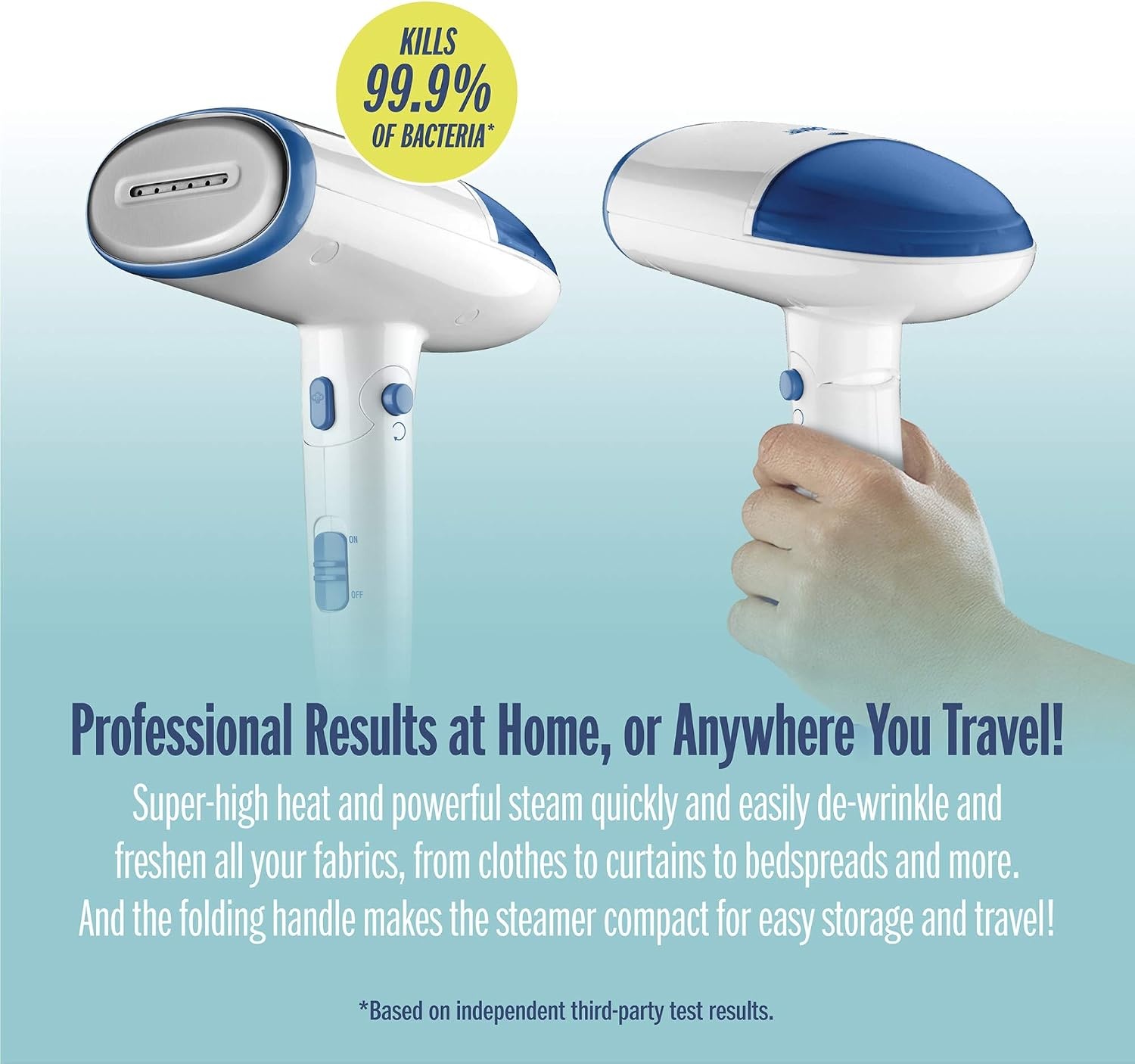image:imageConair CompleteSteam Handheld Folding Handle Fabric Steamer