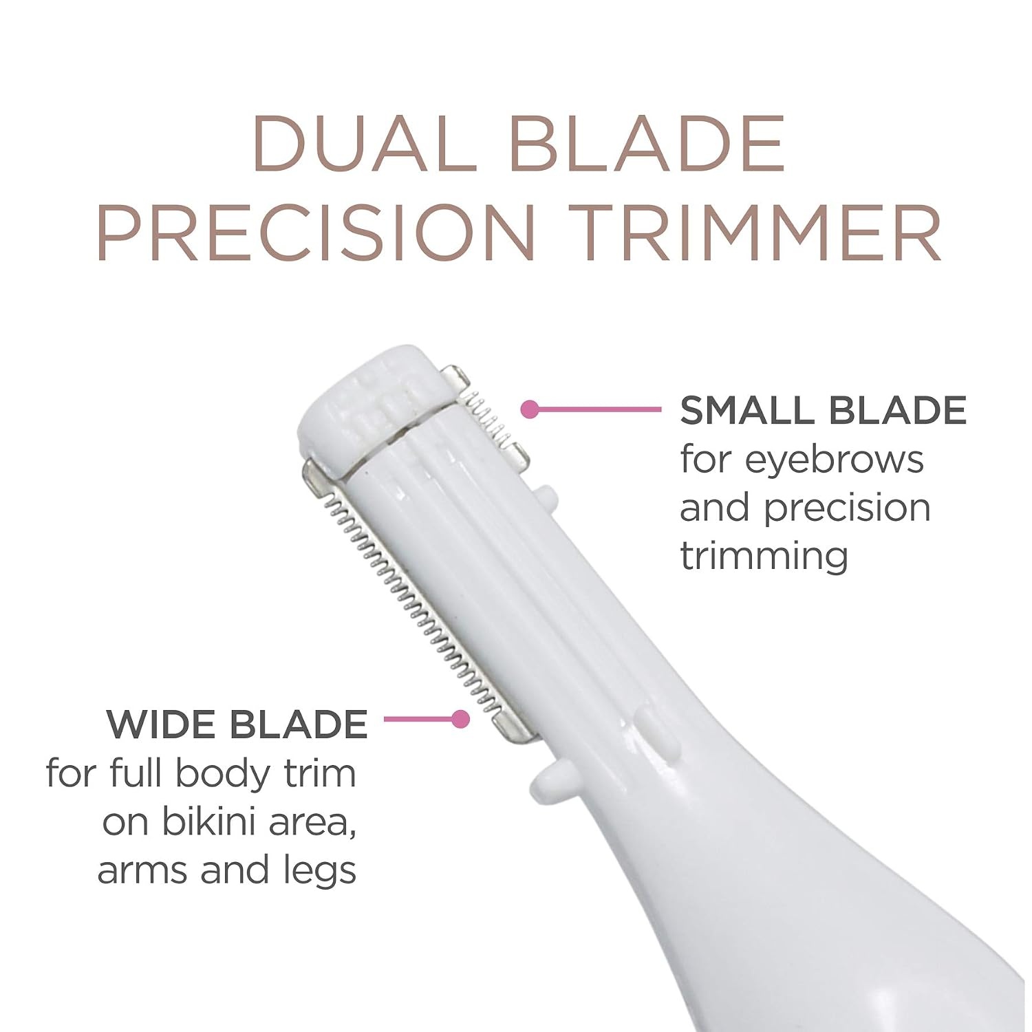 image:imageConair Cordless Ladies Hair Trimmer for Women Bikini Trimmer and Eyebrow Trimmer1 Count Pack of 1