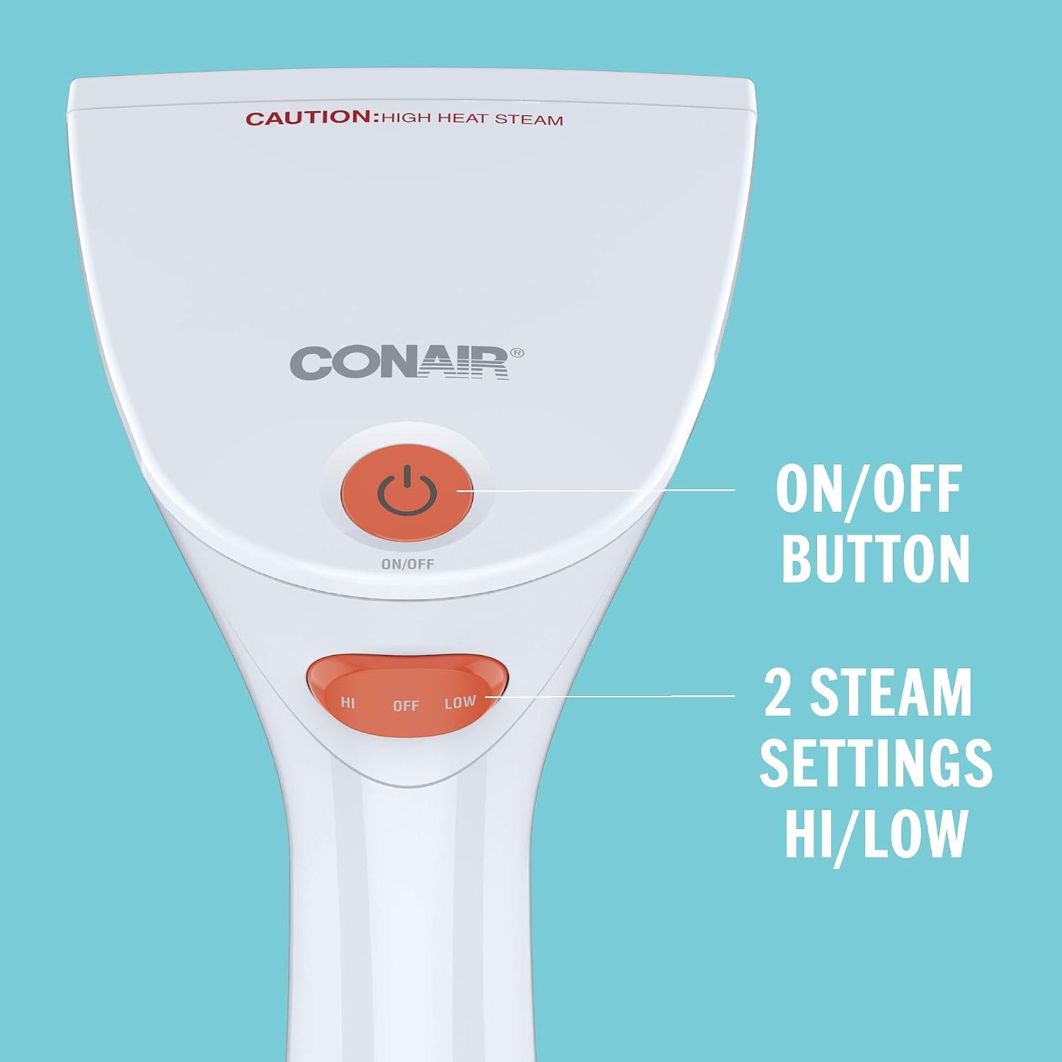 image:imageConair ExtremeSteam 1250 Watt Handheld Fabric Steamer with Advanced Heat Technology and AntiCalcification Filter White