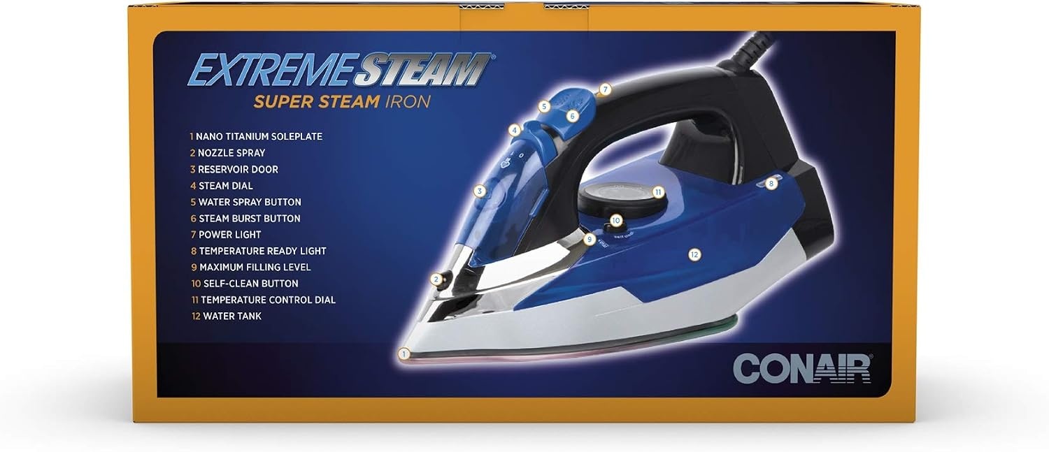 image:imageConair ExtremeSteam 1875 Watt Pro Steam Iron1550 Watts