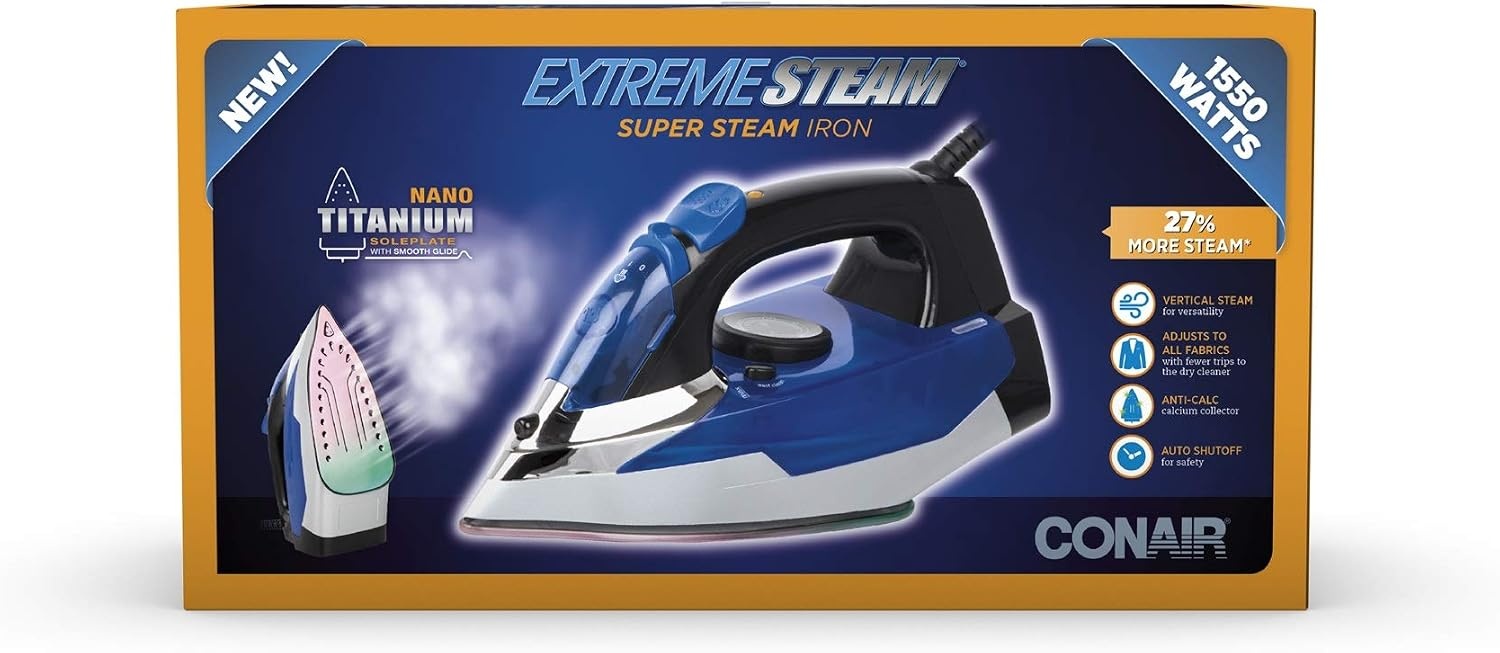 image:imageConair ExtremeSteam 1875 Watt Pro Steam Iron1550 Watts Pack of 2