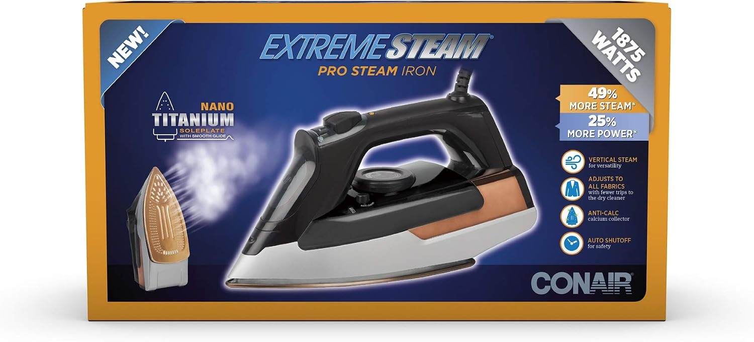 image:imageConair ExtremeSteam 1875 Watt Pro Steam Iron1875 Watts