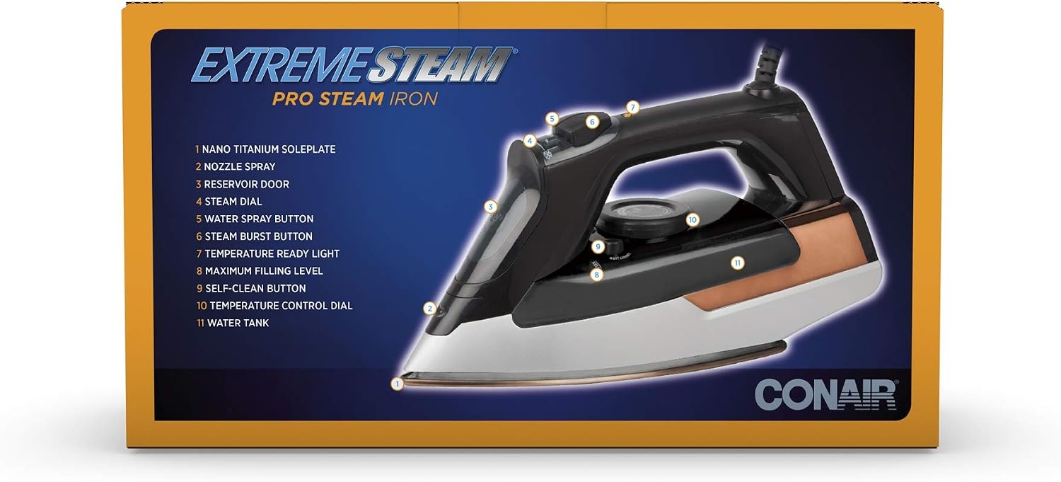 image:imageConair ExtremeSteam 1875 Watt Pro Steam Iron1875 Watts