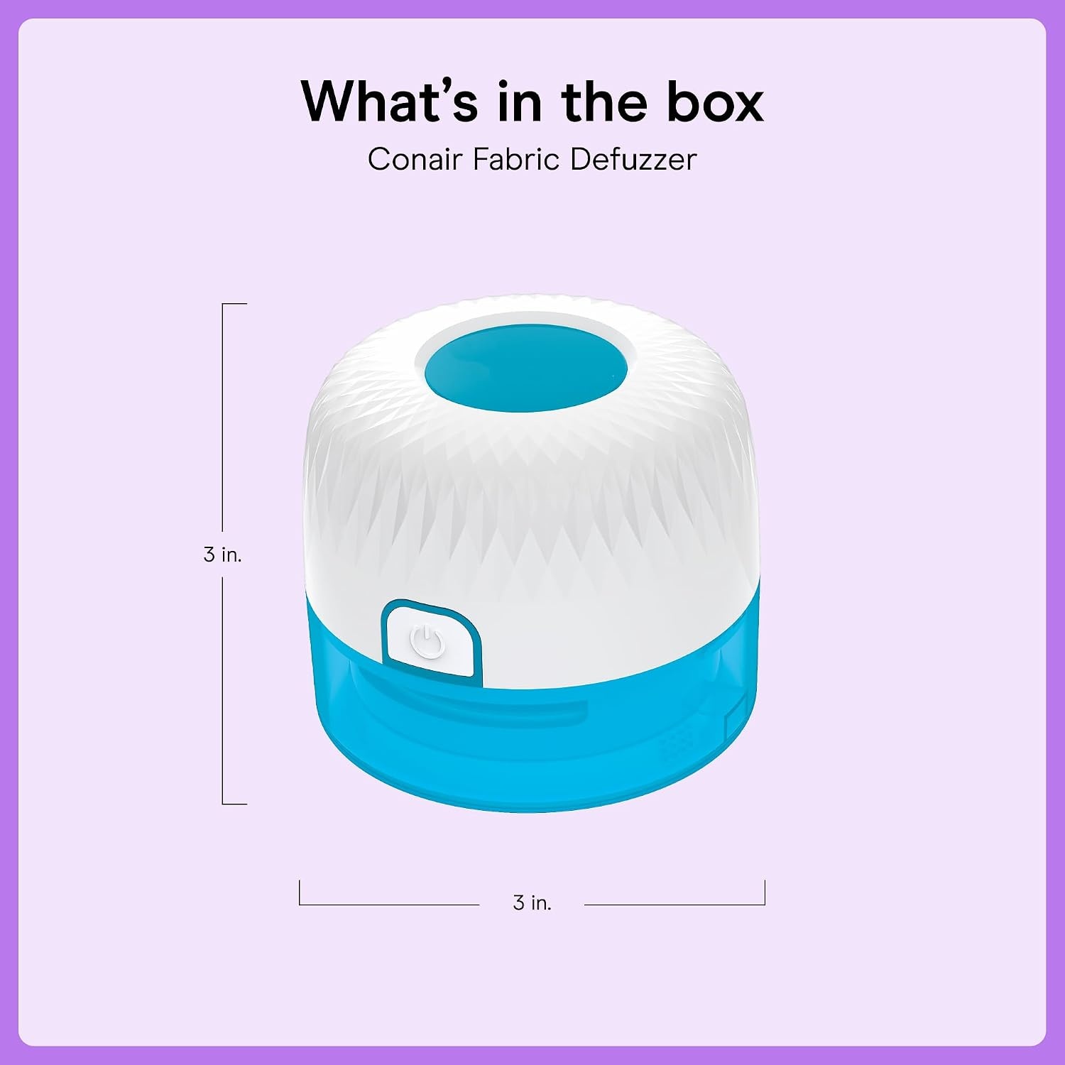 image:imageConair Fabric Shaver Lint Remover ExtraLarge 225in Shaving Surface Depills Fabric for All Fabrics BlueWhite CLS8