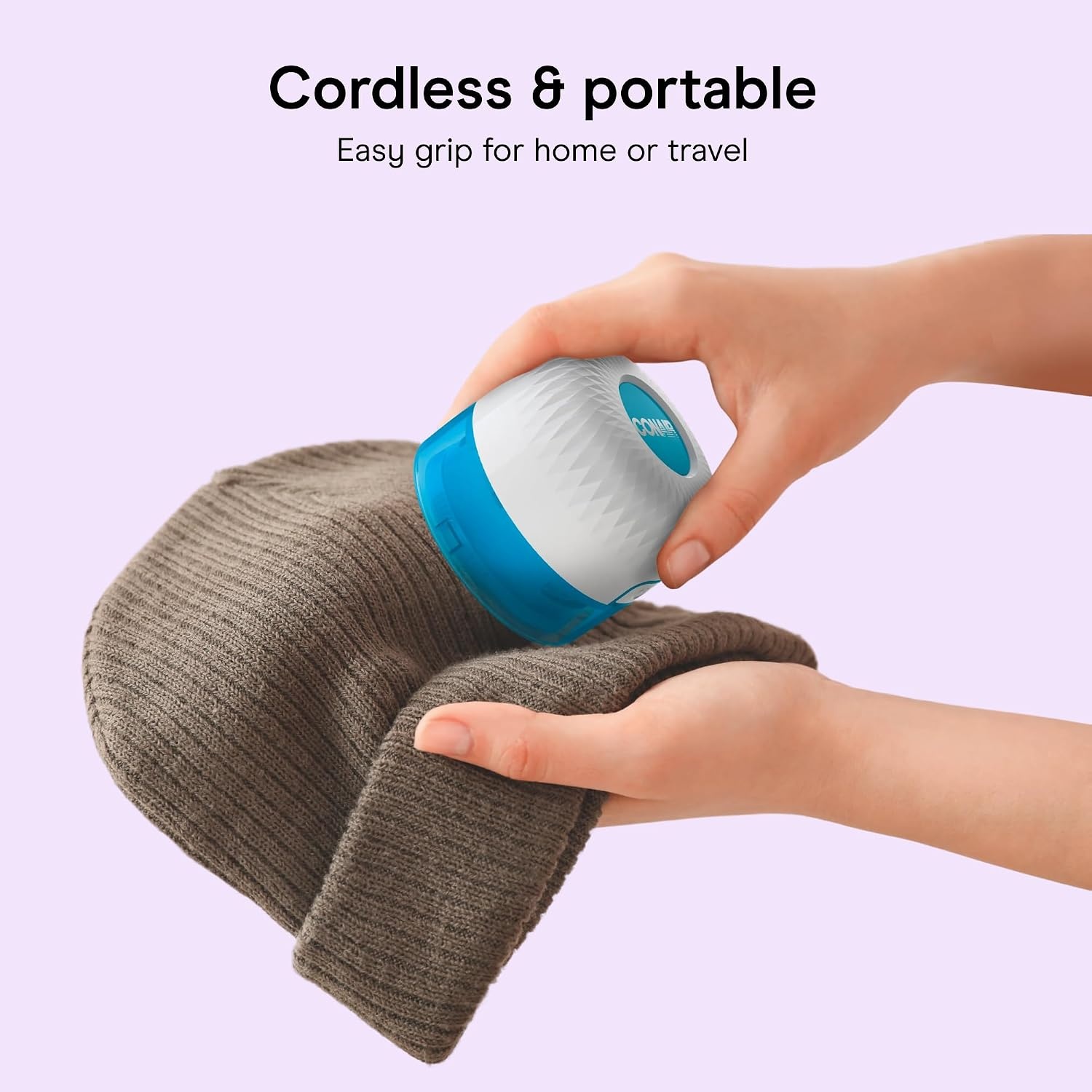 image:imageConair Fabric Shaver Lint Remover ExtraLarge 225in Shaving Surface Depills Fabric for All Fabrics BlueWhite CLS8