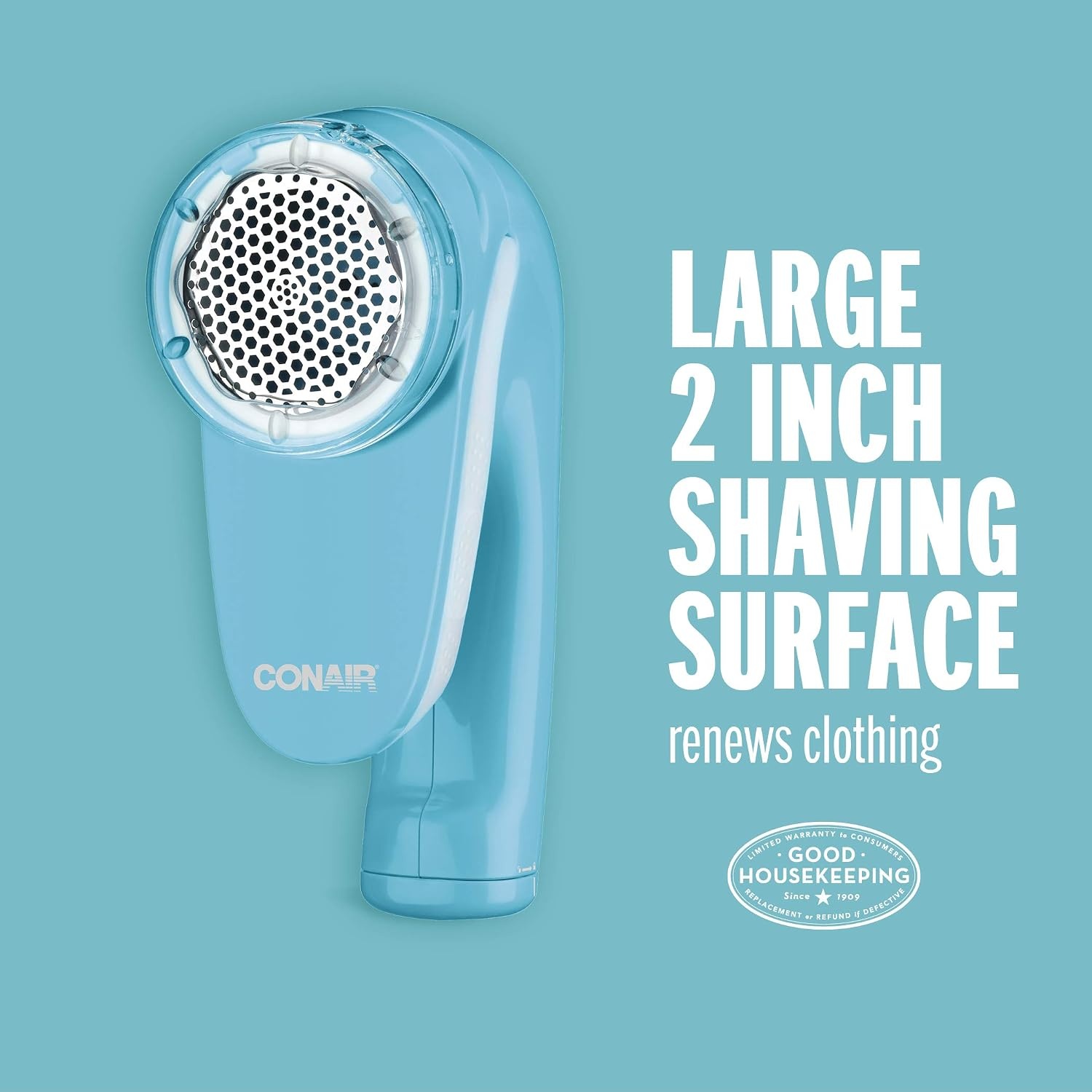 image:imageConair Fabric Shaver and Lint Remover Battery Operated Portable Fabric Shaver Blue