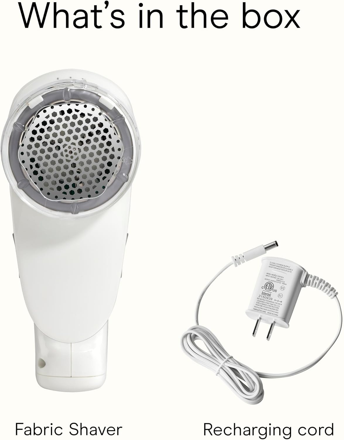 image:imageConair Fabric Shaver and Lint Remover Rechargeable Portable Clothes Shaver with 3 Settings Fuzz Remover for Sweaters Clothing and Furniture Large 2Inch Shaving Head WhitePack of 6