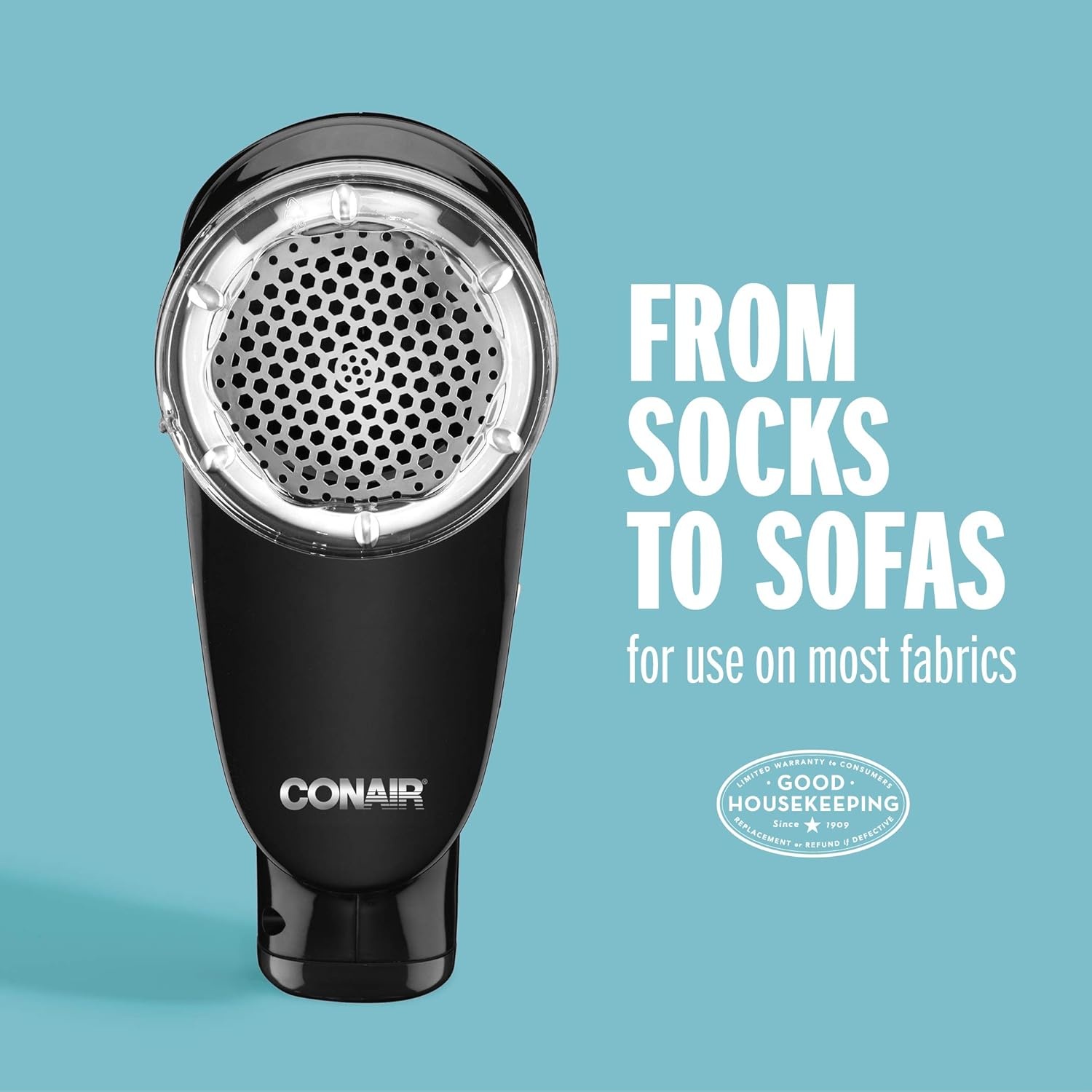 image:imageConair Fabric Shaver and Lint Remover Rechargeable Portable Fabric Shaver Black