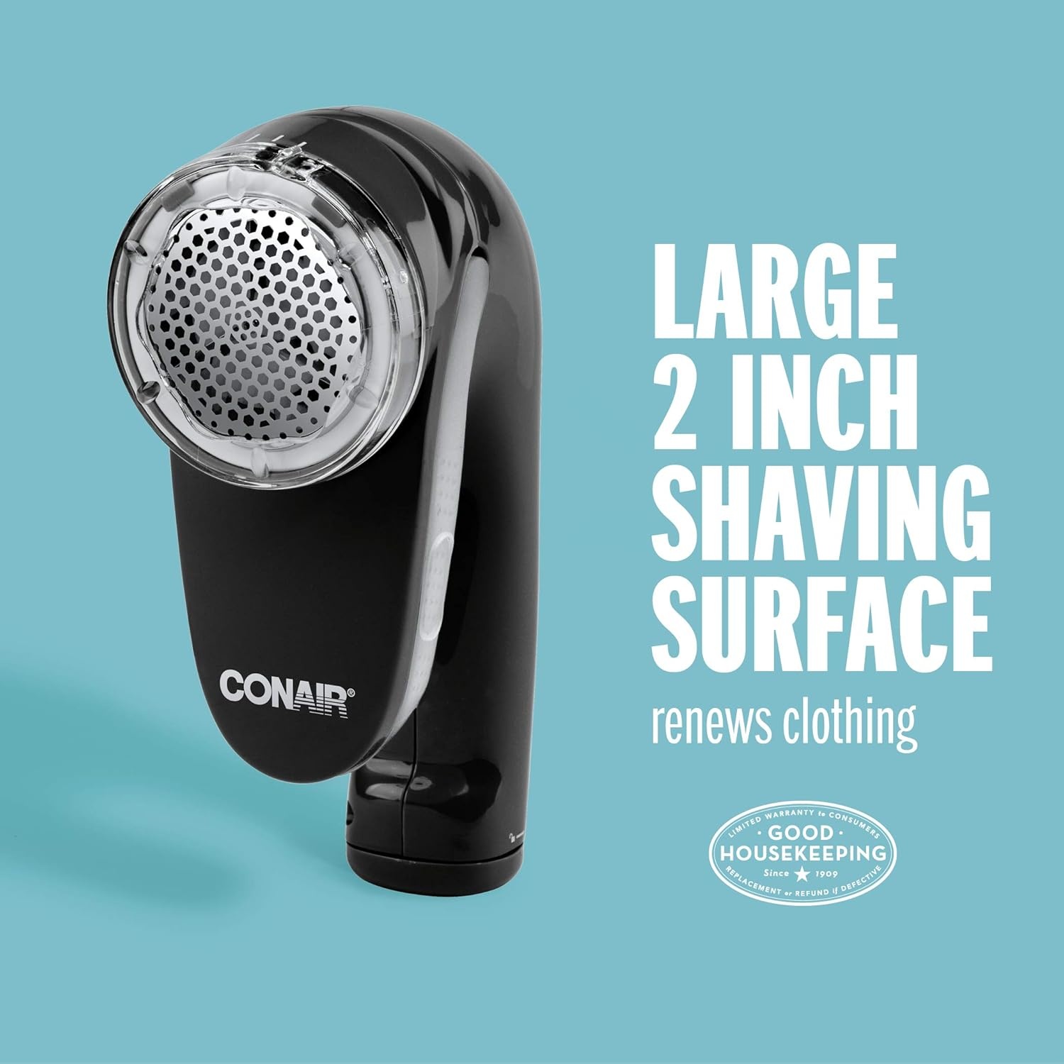 image:imageConair Fabric Shaver and Lint Remover Rechargeable Portable Fabric Shaver Black