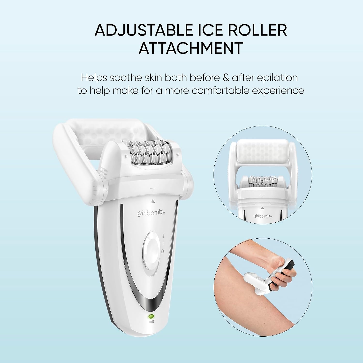 image:imageConair Full Body Epilator amp Hair Removal for Women CordlessRechargeable Perfect for Total BodyEpilator with Ice Roller and Sensitive Skin Attachment