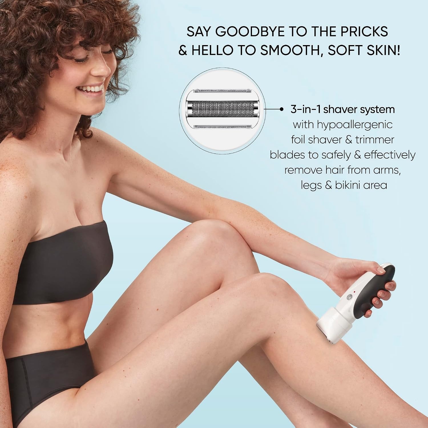 image:imageConair GIRLBOMB Shaver for Women and Body Buffer WetDry Lithium Ion Rechargeable