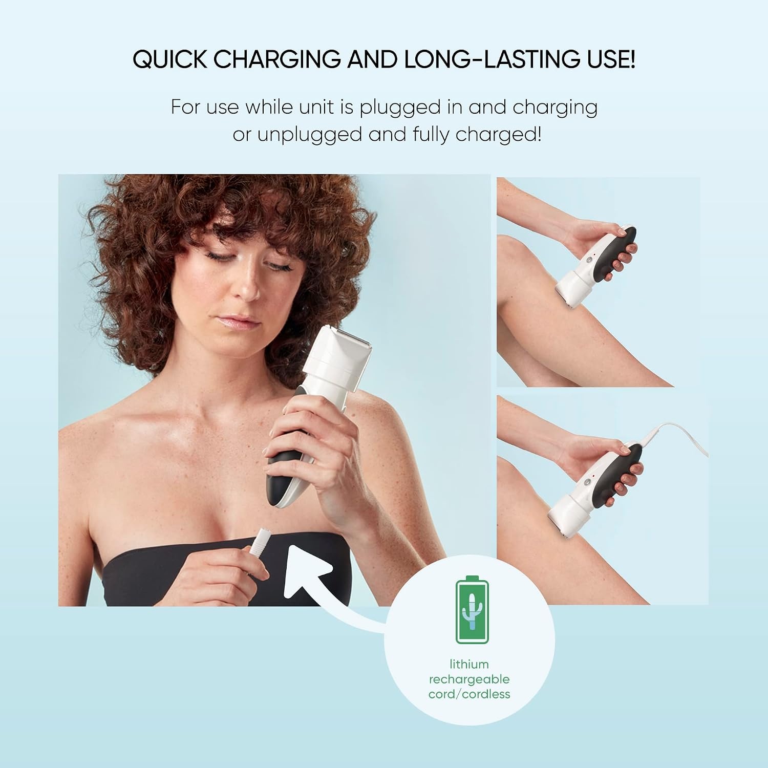 image:imageConair GIRLBOMB Shaver for Women and Body Buffer WetDry Lithium Ion Rechargeable