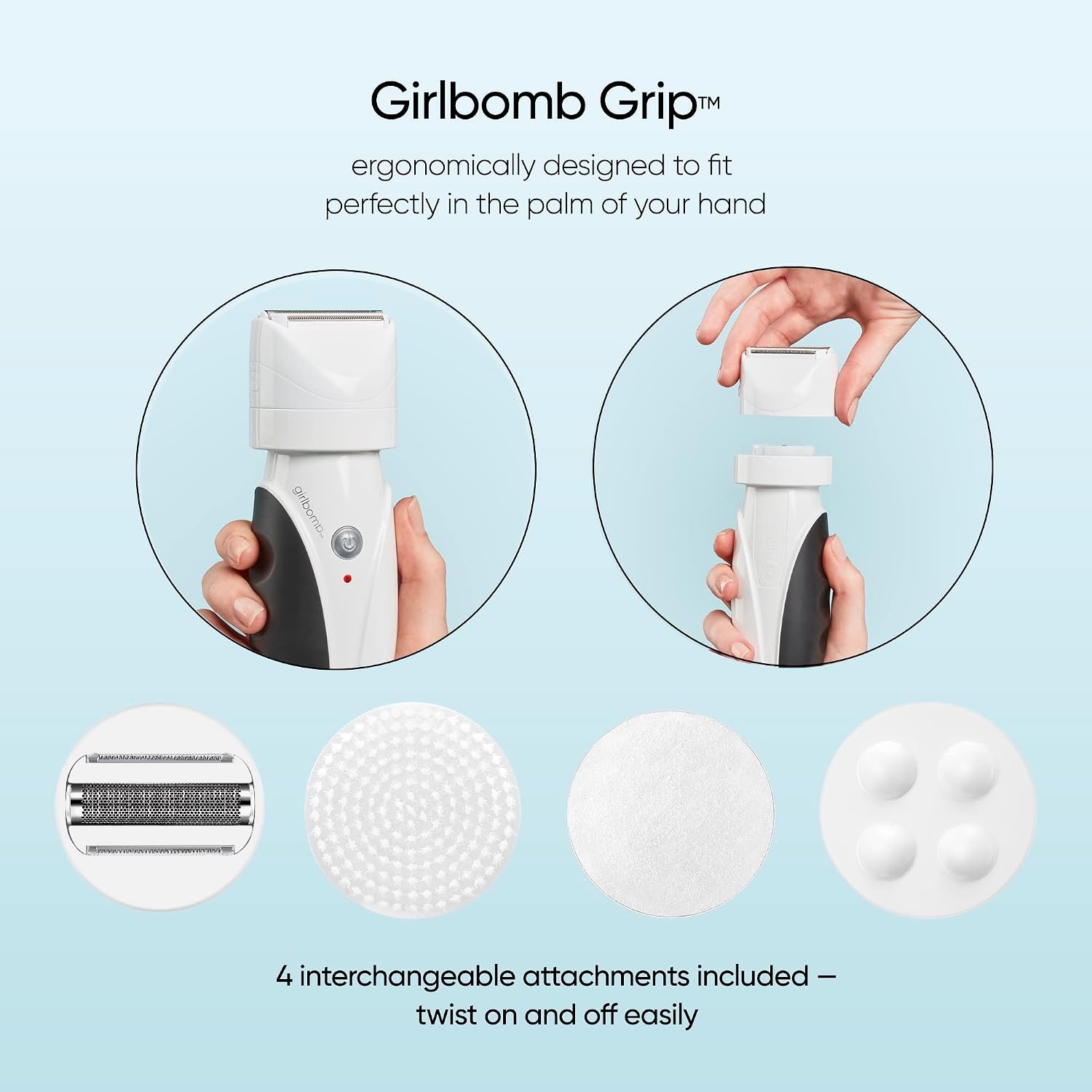 image:imageConair GIRLBOMB Shaver for Women and Body Buffer WetDry Lithium Ion Rechargeable