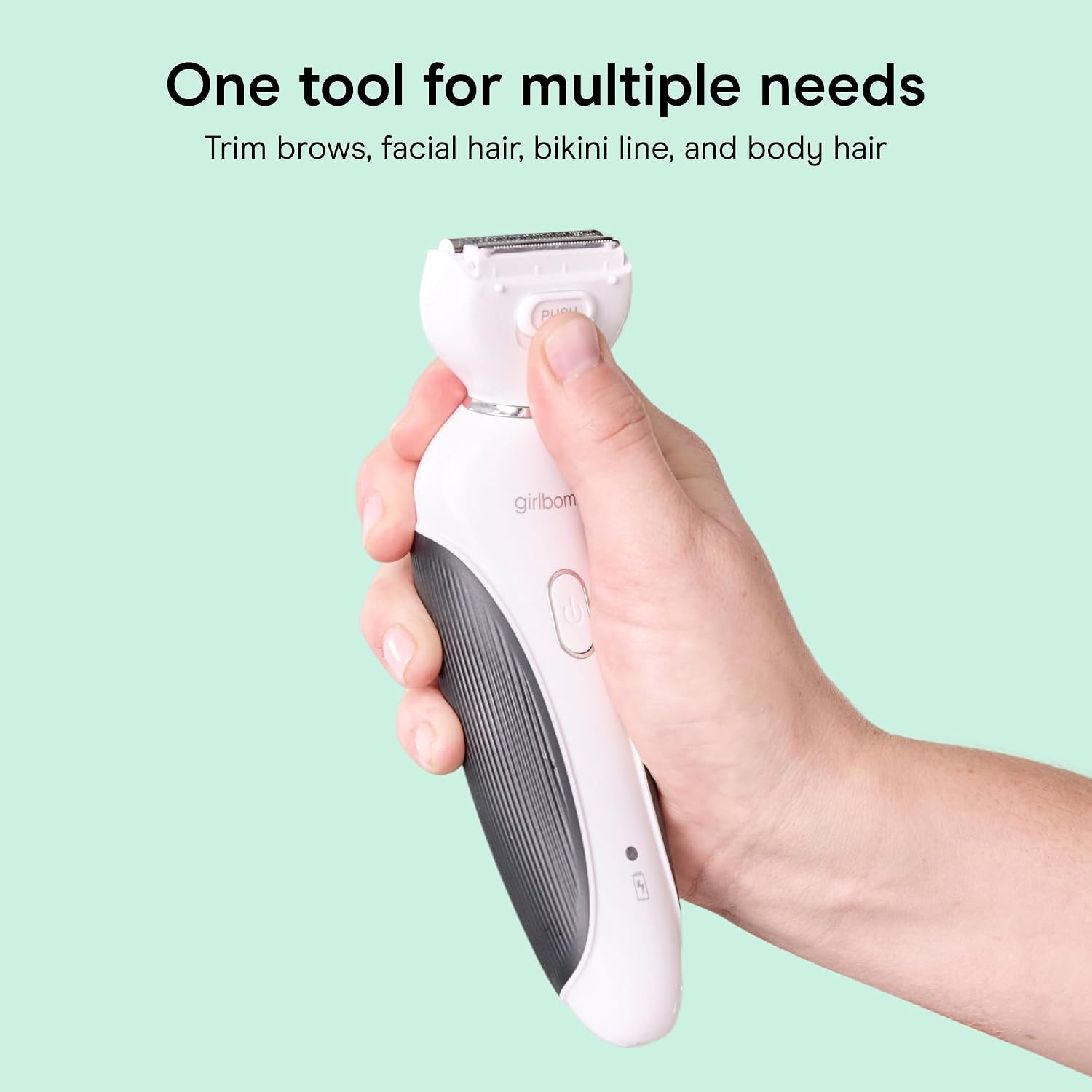 image:imageConair Girlbomb AllinOne Shave amp Trim System Foil Shaver and DualBlade Face amp Eyebrow Trimmer Bikini Trimmer for Women Gentle Hair Removal LithiumIon Rechargeable with USB Charging Cord White