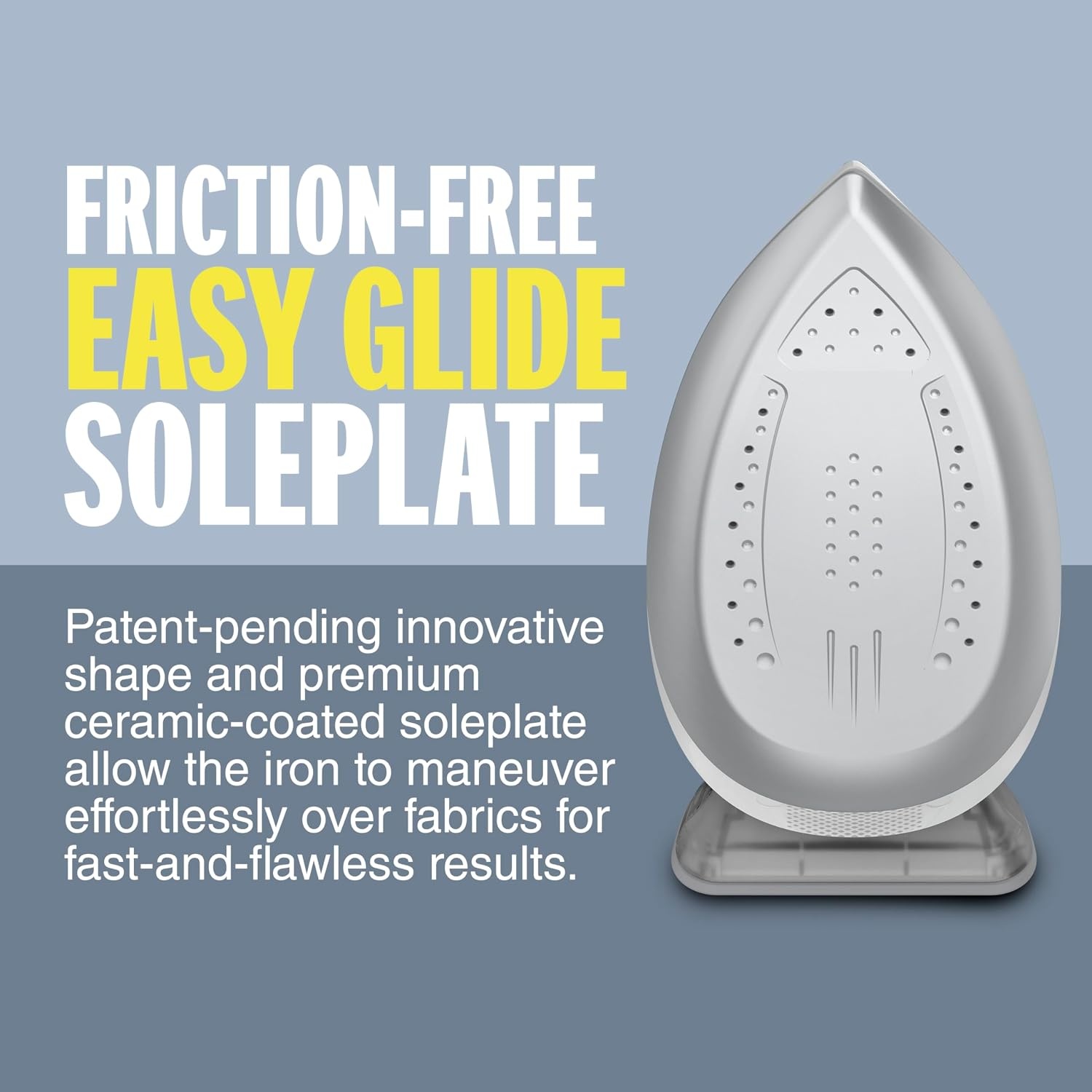 image:imageConair GlideLite Professional Iron Steam Iron for Clothes Simple OneTemp Technology FrictionFree Easy Glide SoleplateCompact Size