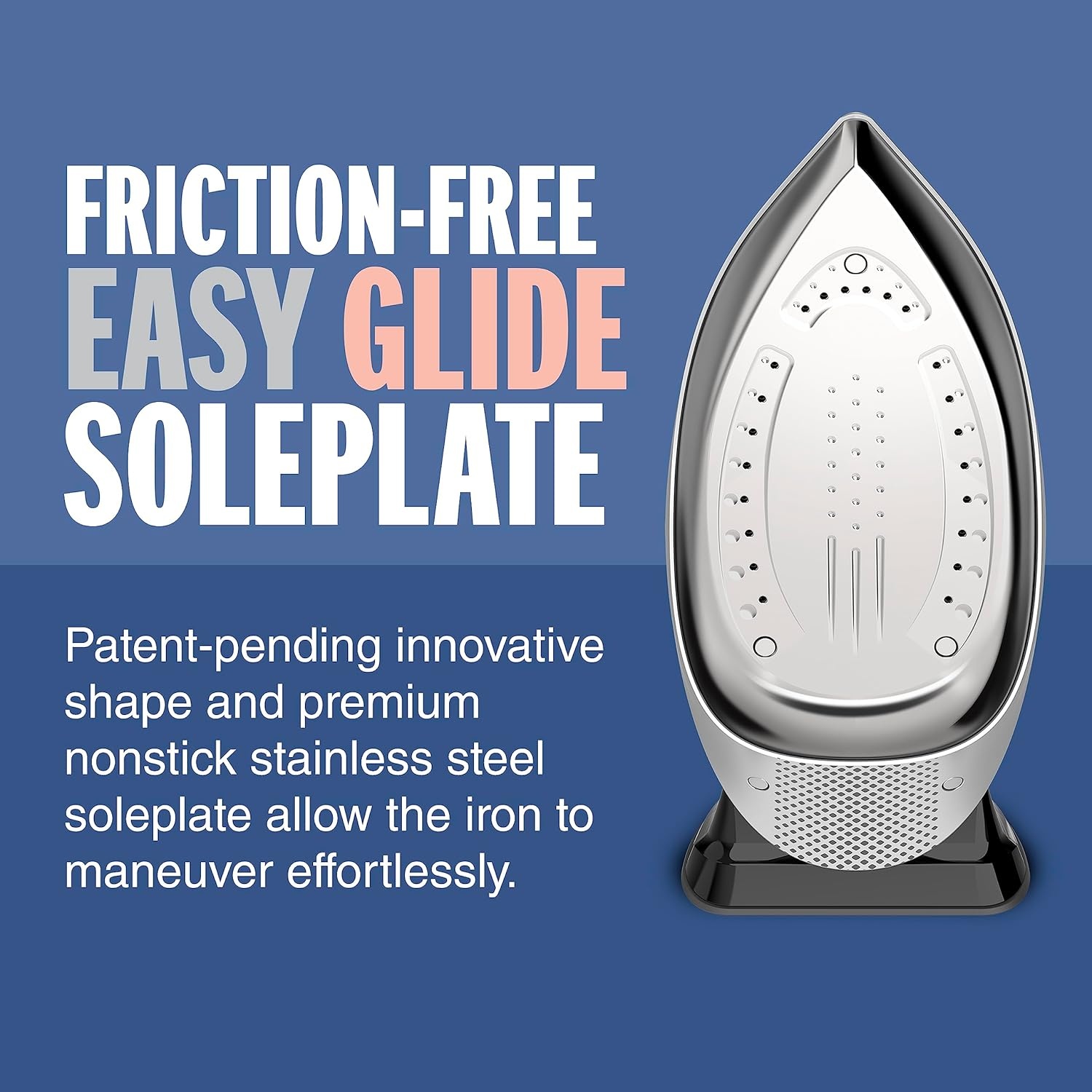 image:imageConair GlideLite Professional Iron Steam Iron for Clothes Simple OneTemp Technology FrictionFree Easy Glide SoleplateProfessional Size