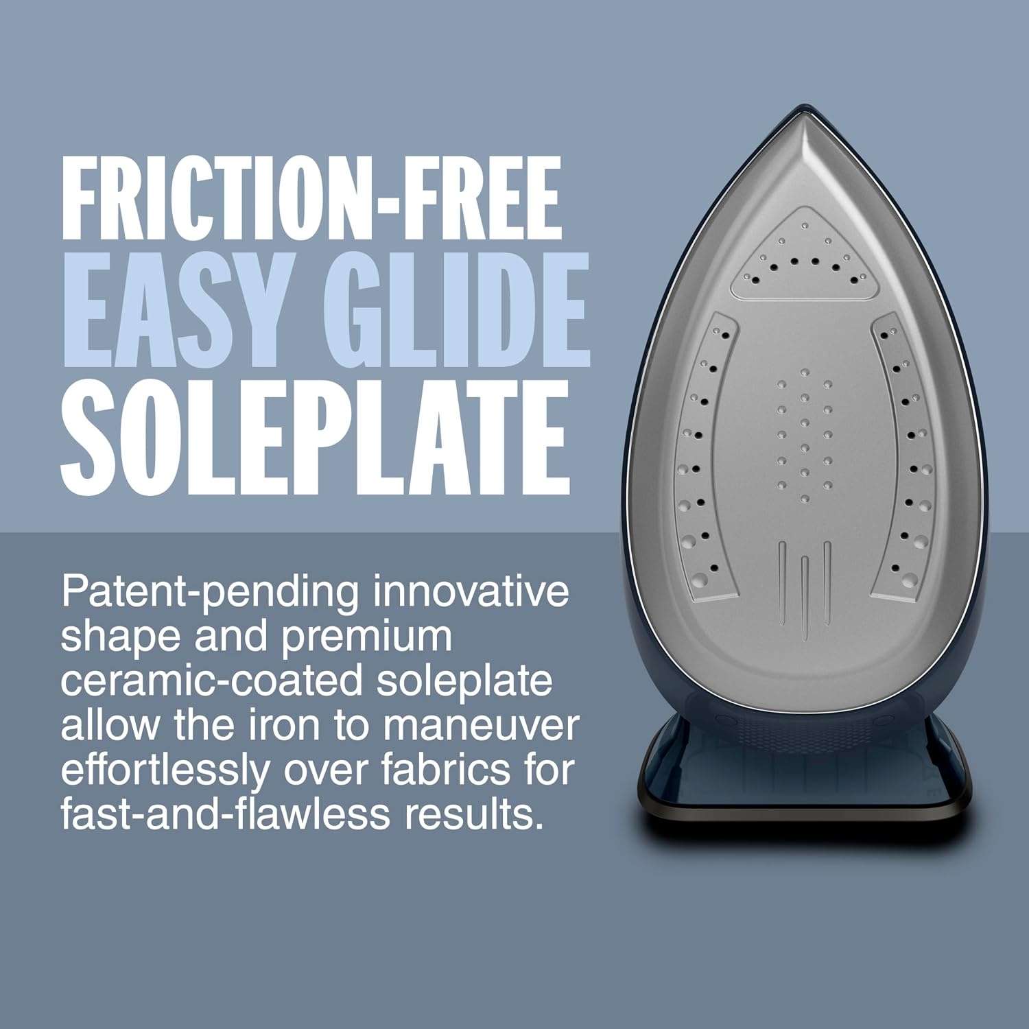image:imageConair GlideLite Professional Iron Steam Iron for Clothes Simple OneTemp Technology FrictionFree Easy Glide SoleplateRegular Size