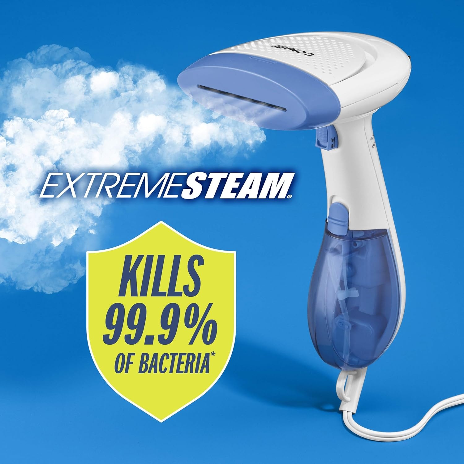image:imageConair Handheld Garment Steamer for Clothes ExtremeSteam 1200W Portable Handheld DesignWhiteLight GreenWhite Blue