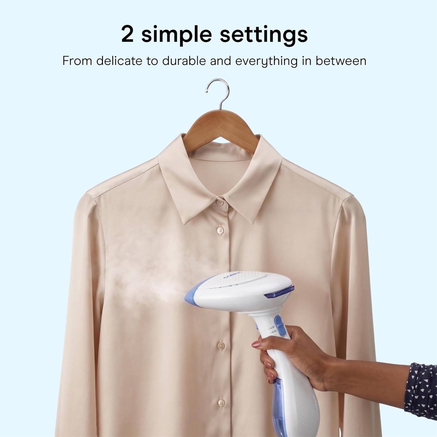 image:imageConair Handheld Garment Steamer for Clothes ExtremeSteam 1200W Portable Handheld DesignWhiteLight GreenWhite Blue