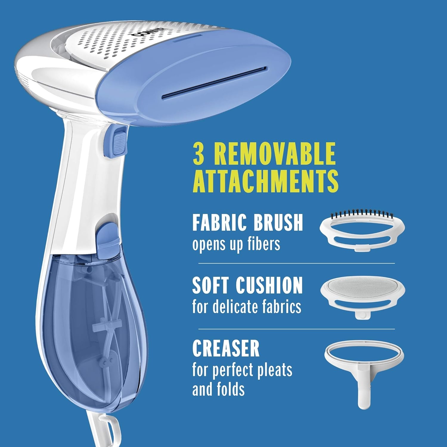 image:imageConair Handheld Garment Steamer for Clothes ExtremeSteam 1200W Portable Handheld DesignWhiteLight GreenWhite Blue