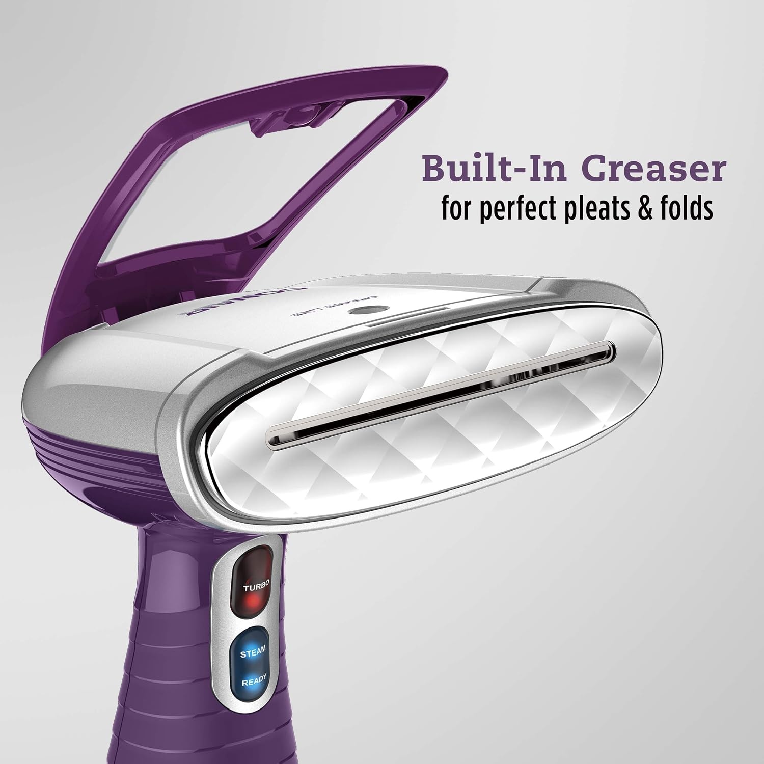 image:imageConair Handheld Garment Steamer for Clothes Turbo ExtremeSteam 1550W Portable Handheld Design Strong Penetrating Steam Amazon Exclusive in PlumHand Held Steamer Plum