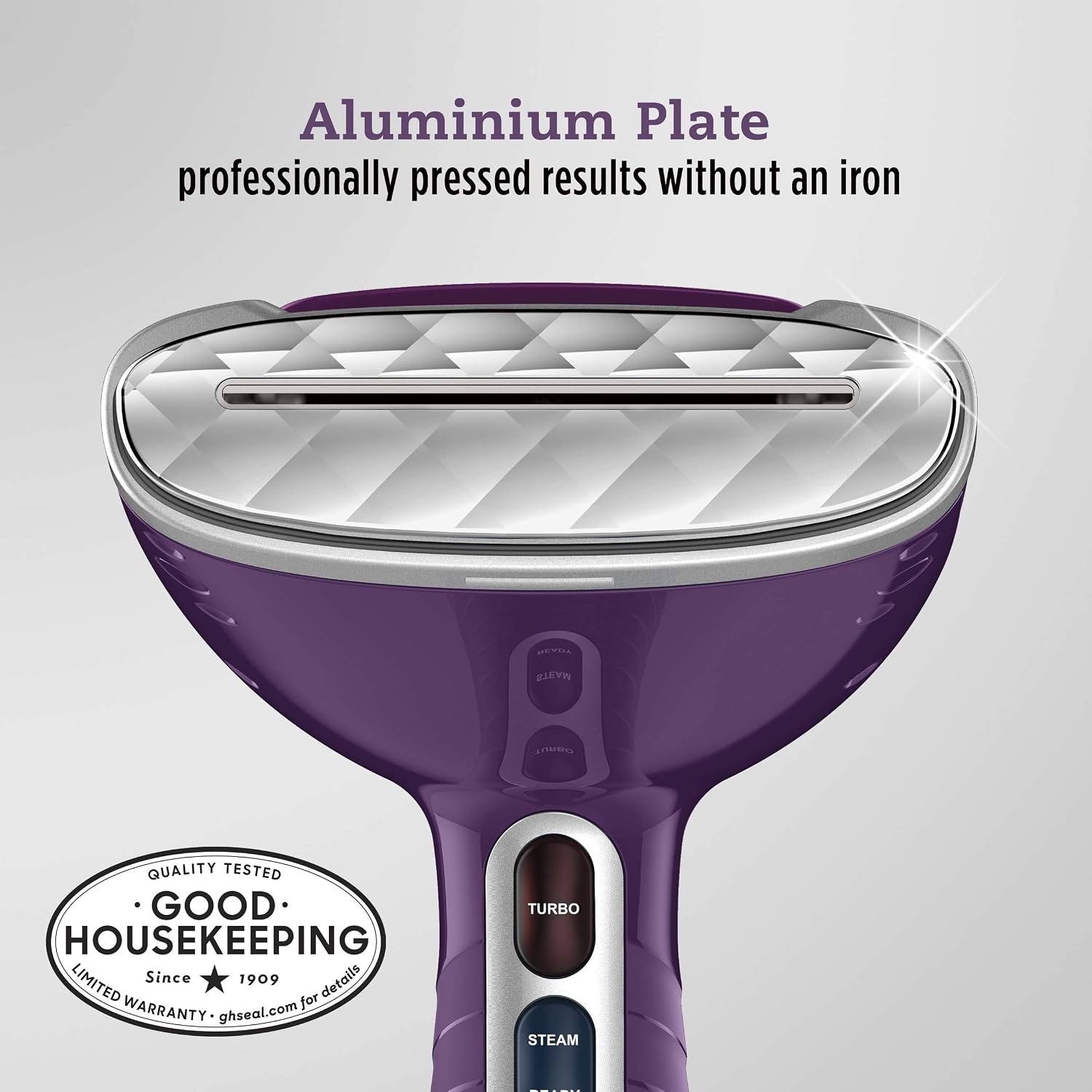 image:imageConair Handheld Garment Steamer for Clothes Turbo ExtremeSteam 1550W Portable Handheld Design Strong Penetrating Steam Amazon Exclusive in PlumHand Held Steamer Plum