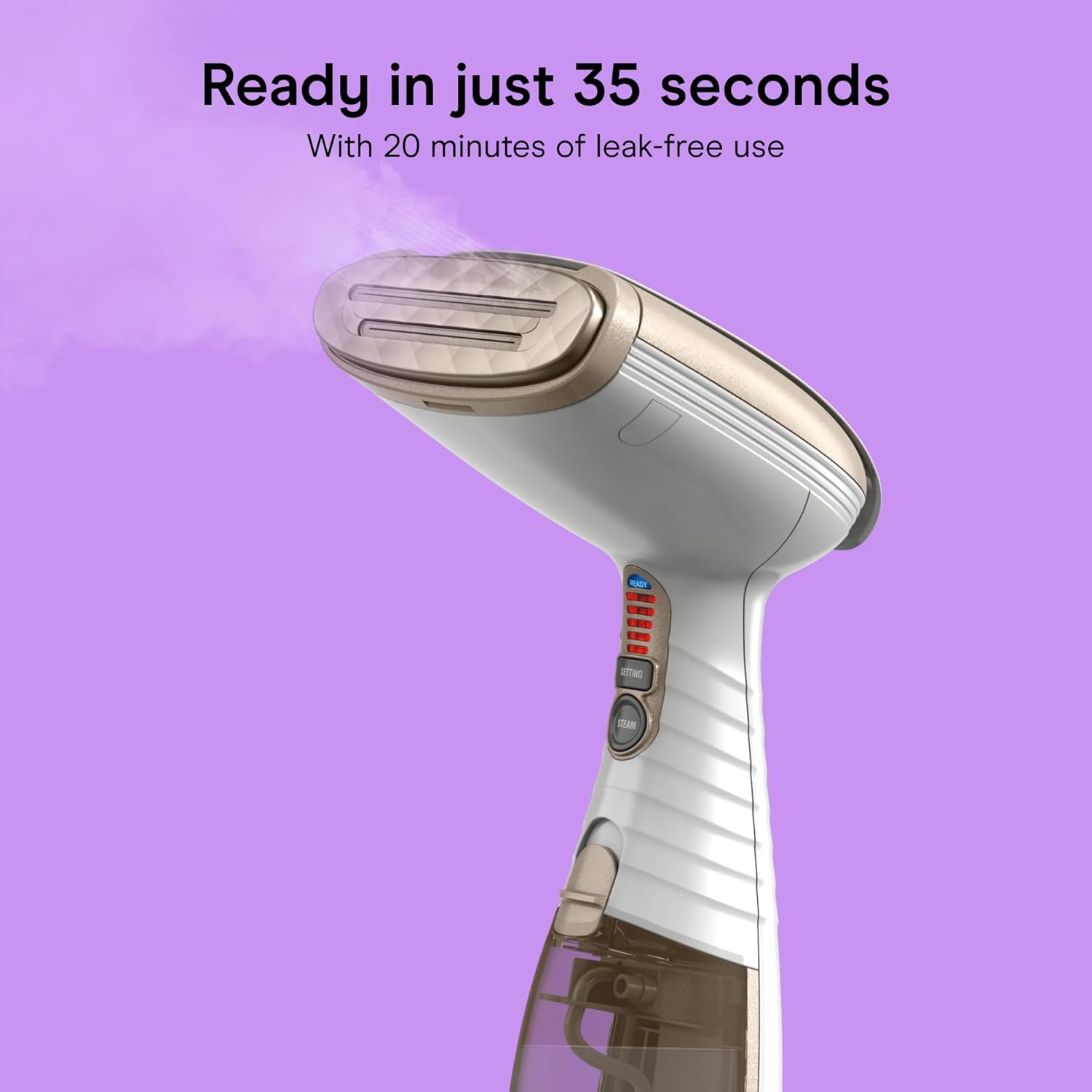 image:imageConair Handheld Garment Steamer for Clothes Turbo ExtremeSteam 1875W Fabric Steamer Portable Handheld Design Strong Penetrating Steam Amazon Exclusive BlackWhite