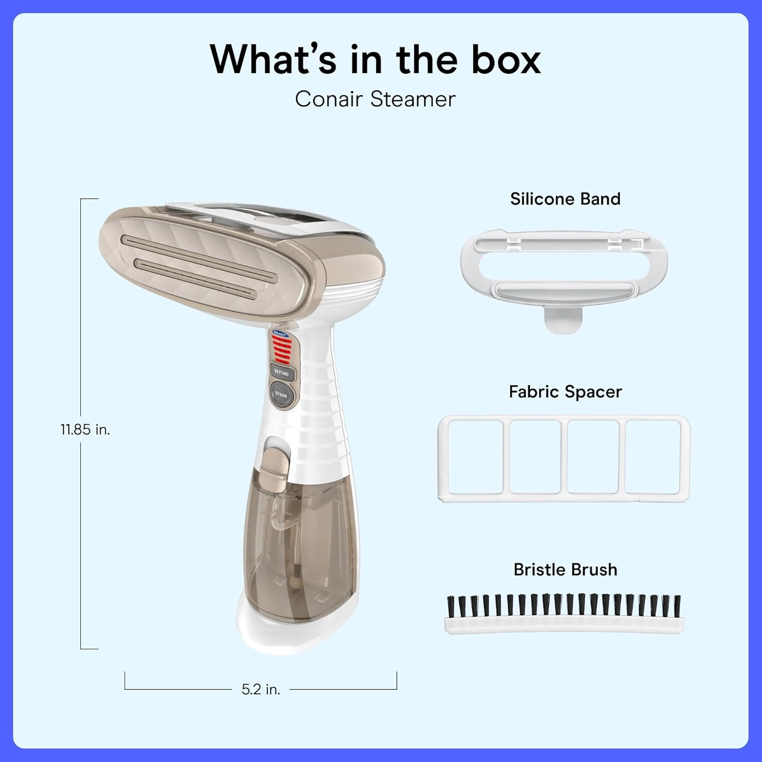 image:imageConair Handheld Garment Steamer for Clothes Turbo ExtremeSteam 1875W Fabric Steamer Portable Handheld Design Strong Penetrating Steam Amazon Exclusive BlackWhite
