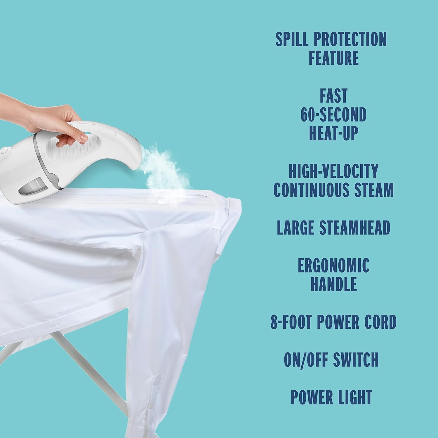 image:imageConair Handheld Travel Garment Steamer for Clothes CompleteSteam 1100W For Home Office and TravelBlackAll White