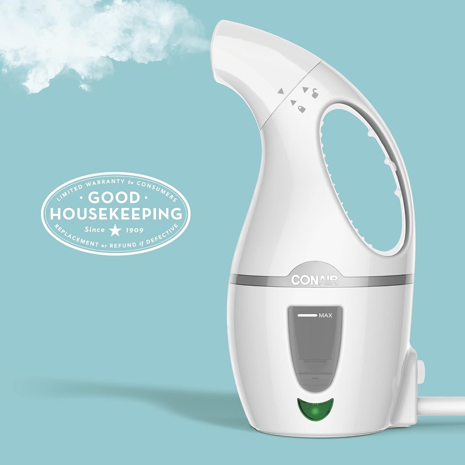 image:imageConair Handheld Travel Garment Steamer for Clothes CompleteSteam 1100W For Home Office and TravelBlackAll White