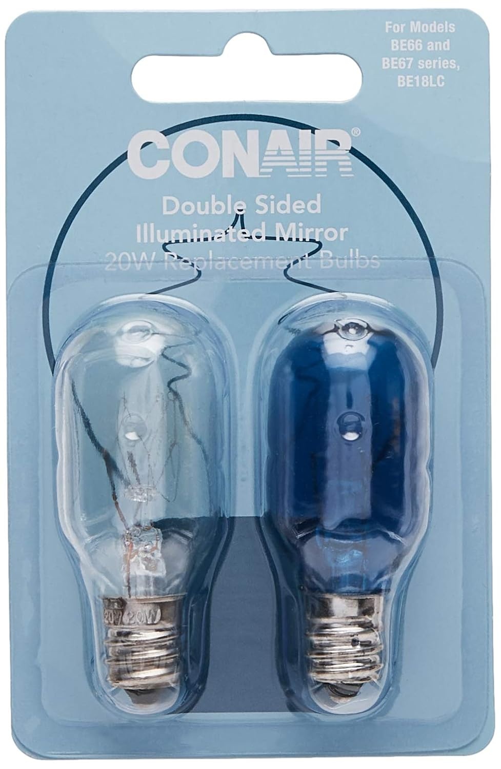 image:imageConair Incandescent Mirror Replacement Bulb 20W 1 Clear2 Count Pack of 1