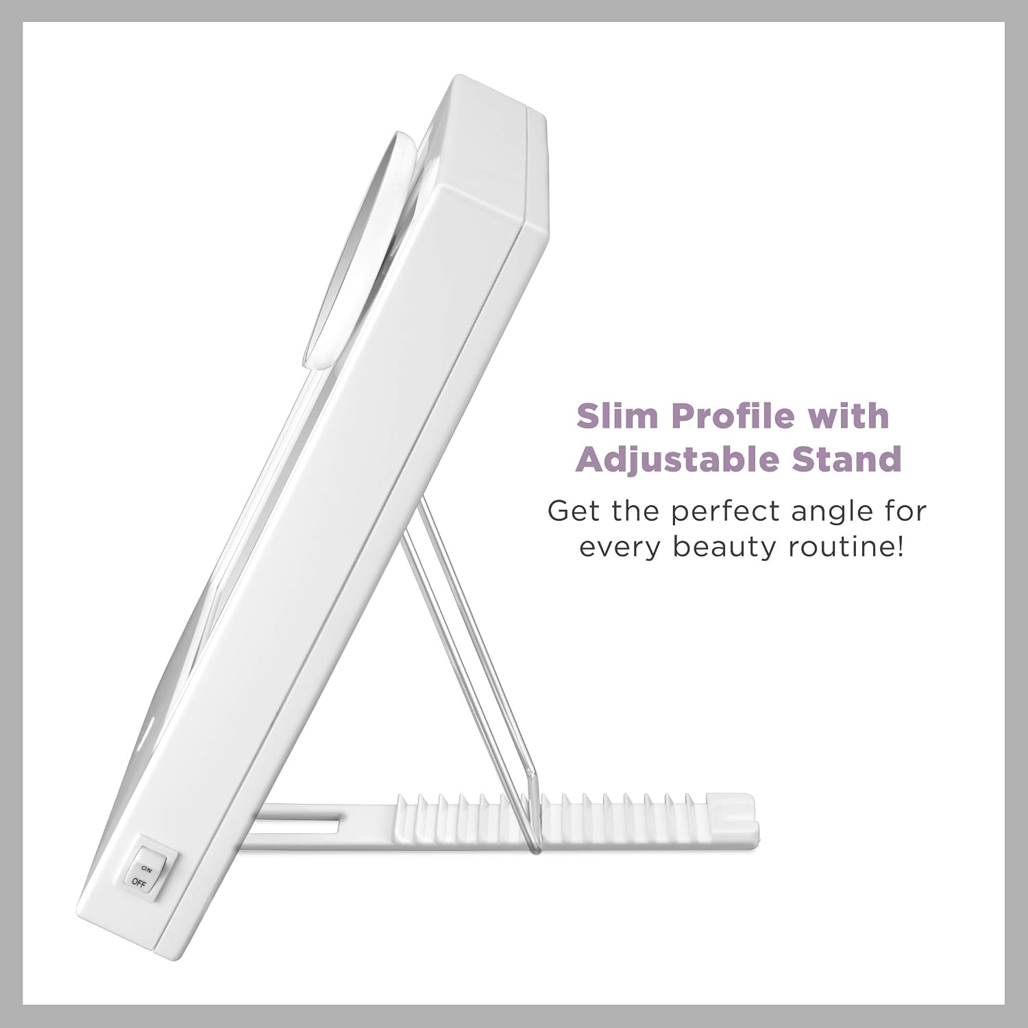 image:imageConair Lighted Makeup Mirror LED Vanity Mirror 1X5X Magnifying Mirror Corded in Glossy White11L x 9W