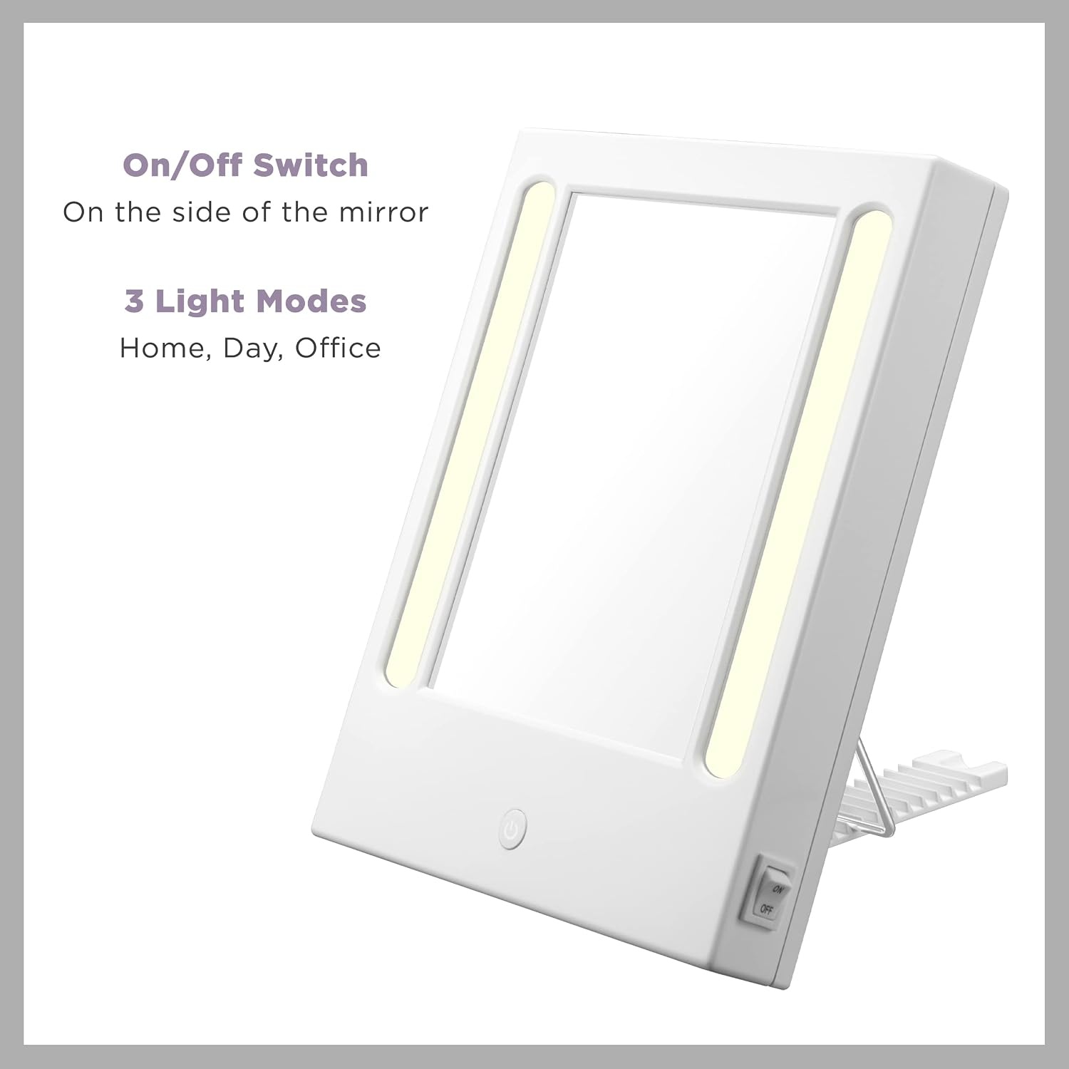 image:imageConair Lighted Makeup Mirror LED Vanity Mirror 1X5X Magnifying Mirror Corded in Glossy White11L x 9W