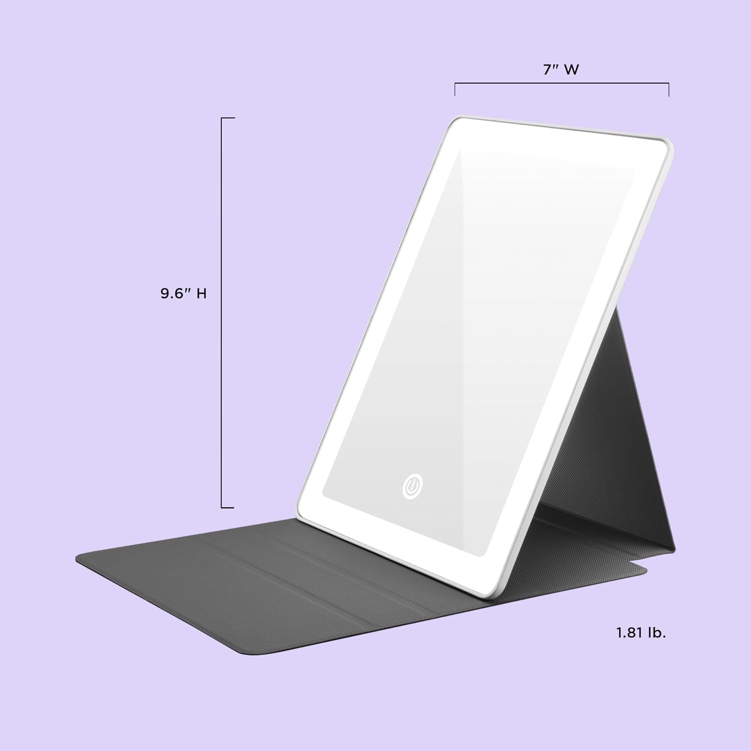 image:imageConair Lighted Makeup Mirror LED Vanity Mirror 1X5X Magnifying Mirror Foldable with Case Battery Operated and Rechargeable in WhiteWhite With Case
