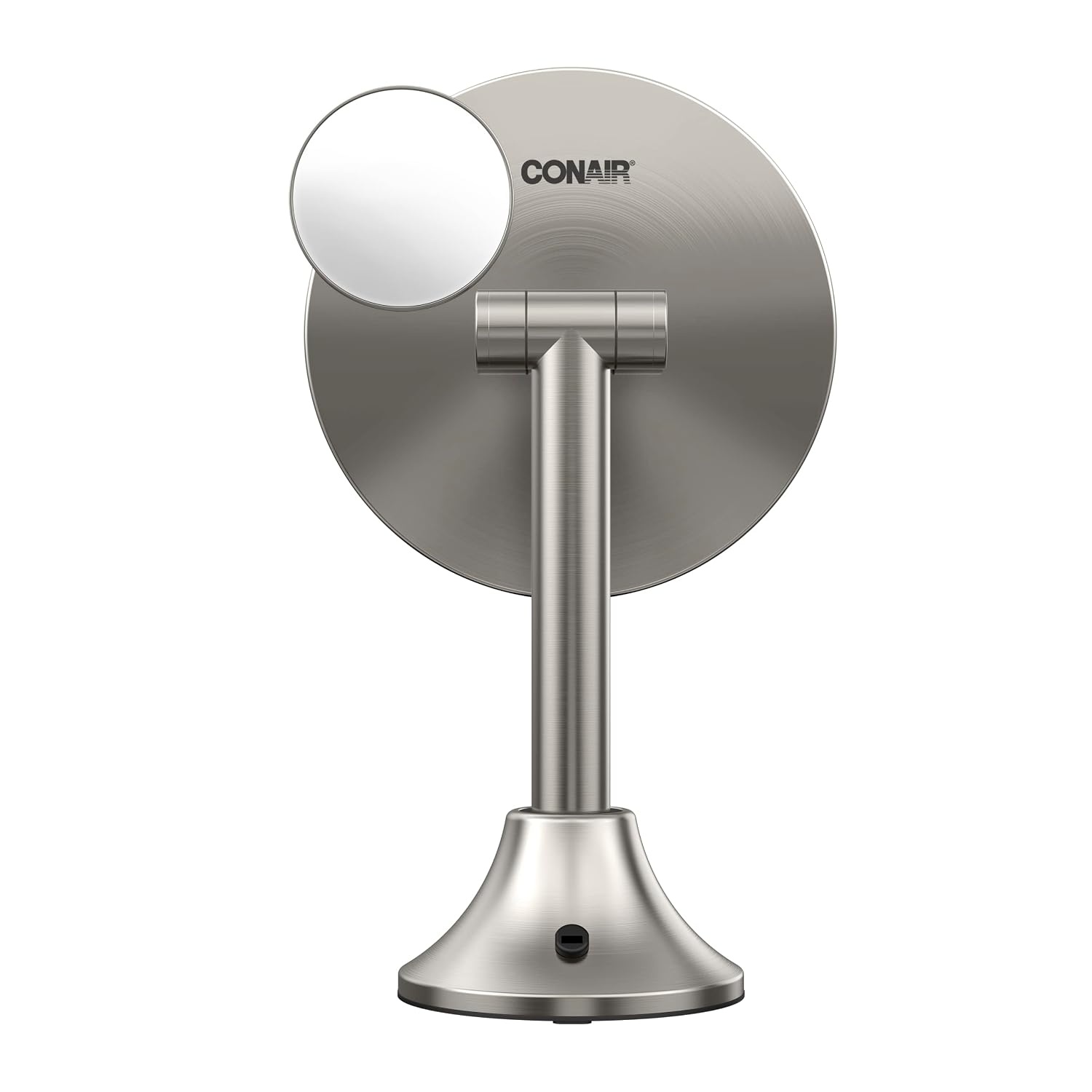 image:imageConair Lighted Makeup Mirror LED Vanity Mirror 1X5X Magnifying Mirror with Adjustable Telescoping Corded in Brushed NickelHandheld Vanity Mirror with Removal Base