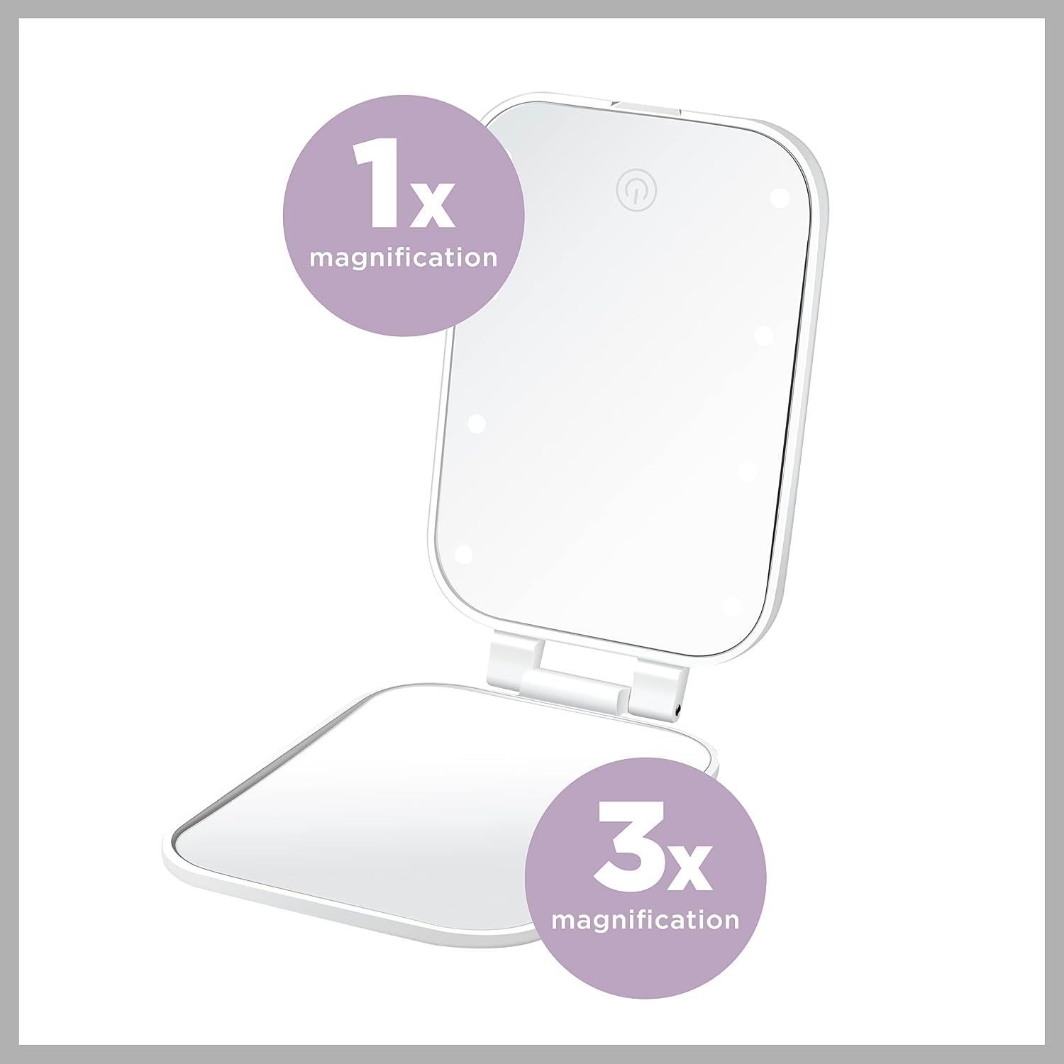 image:imageConair Lighted Makeup Mirror for Phone Selfie Ring Light and Vanity Mirror Battery Operated White47L x 3W