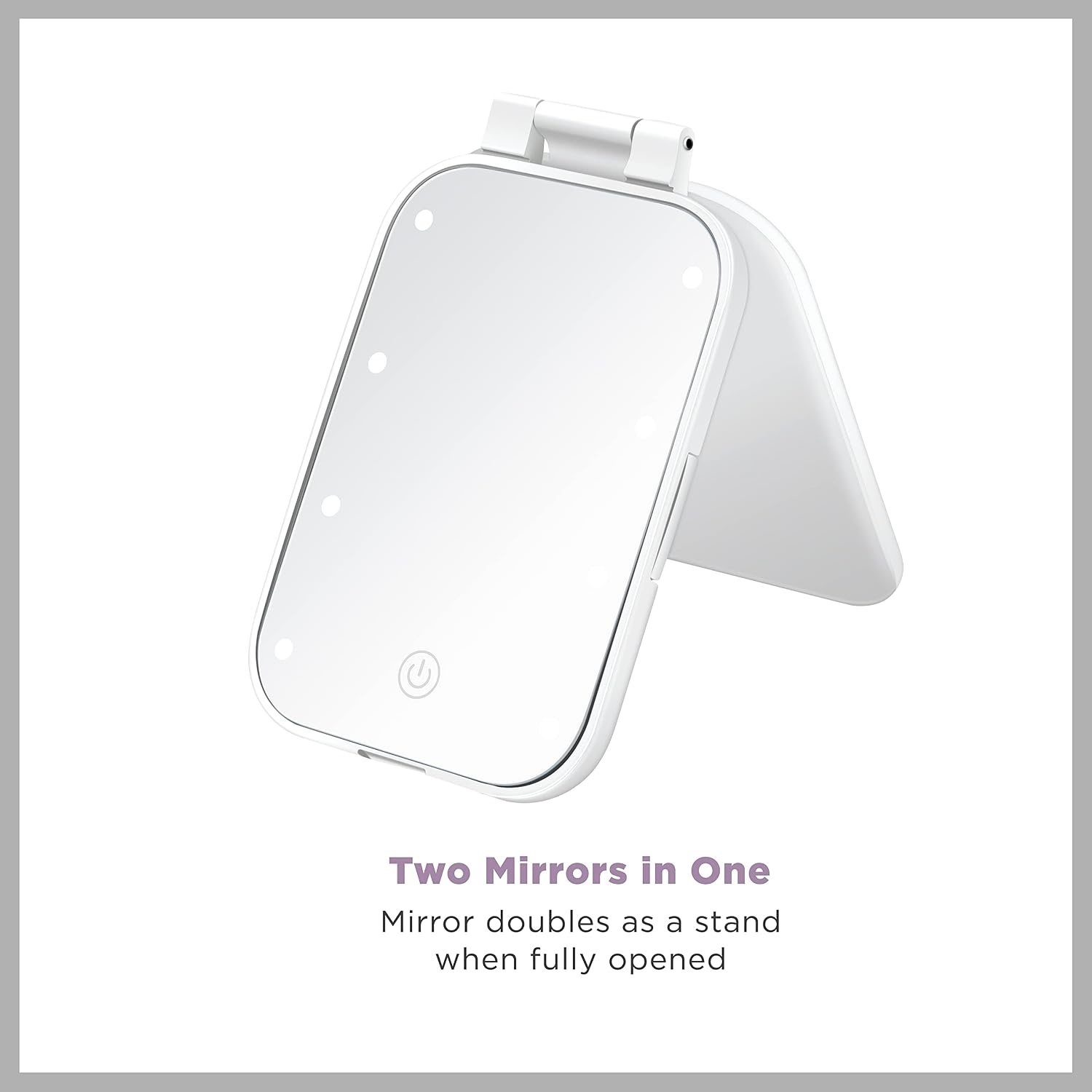 image:imageConair Lighted Makeup Mirror for Phone Selfie Ring Light and Vanity Mirror Battery Operated White47L x 3W
