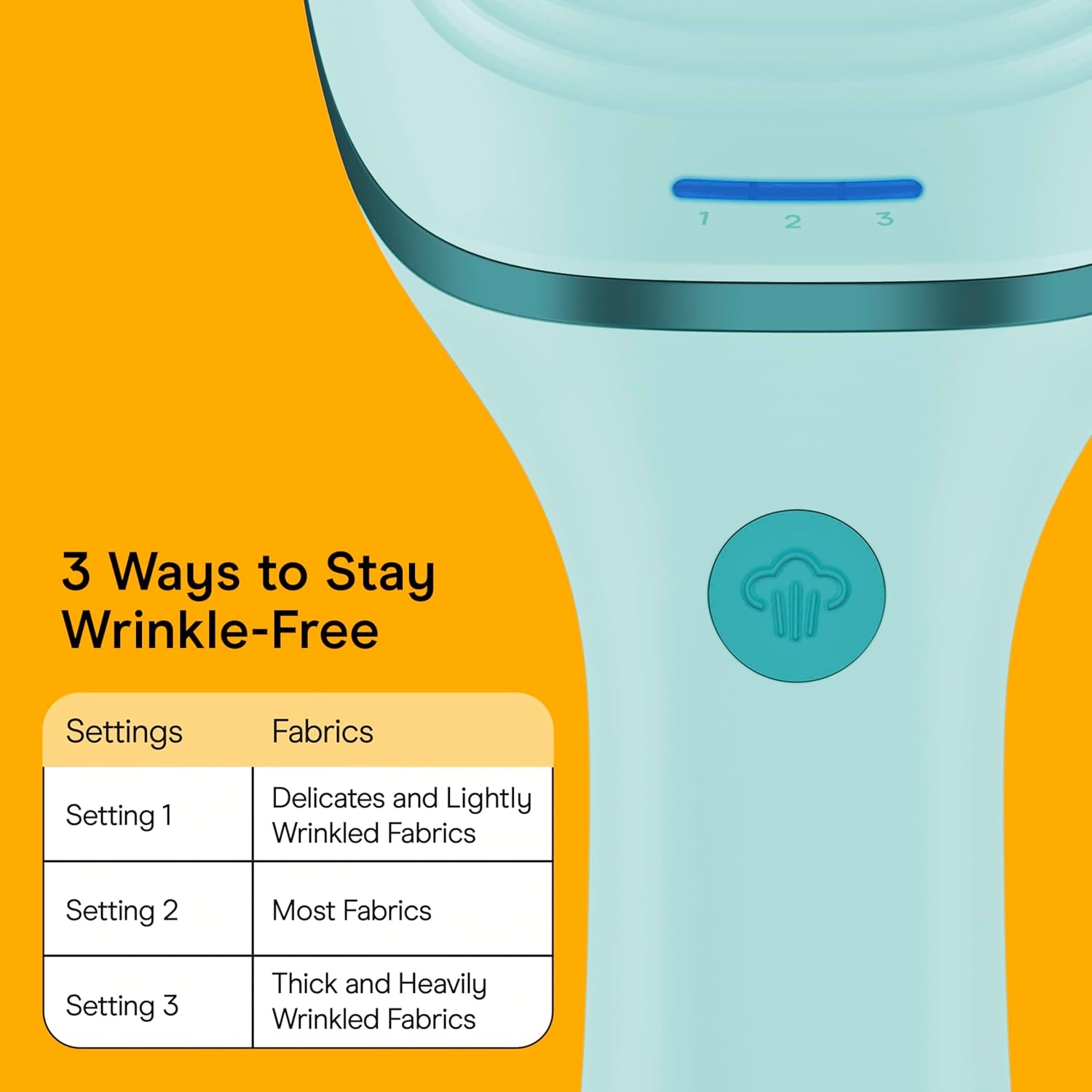 image:imageConair Power Steam Garment Steamer Clothes Steamer Handheld with Ceramic Soleplate Clothing Steamer 35Second HeatUp 15Minute Steam Fabric Attachments Mint Green
