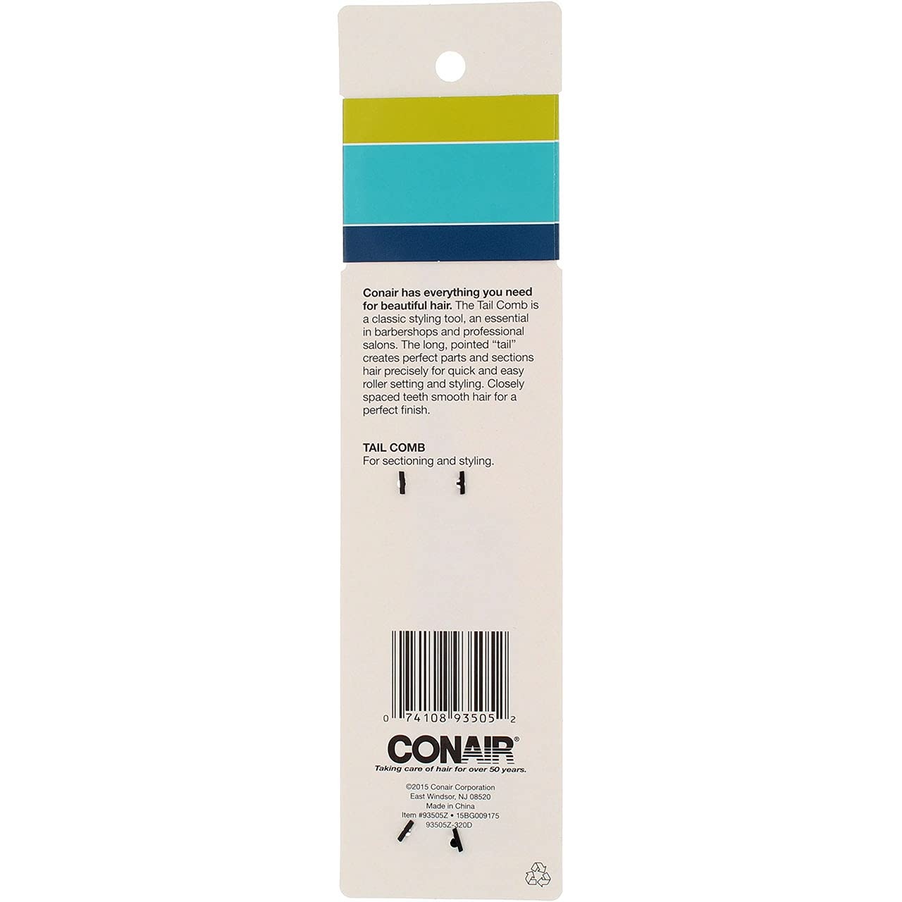 image:imageConair Styling Essentials Tail Comb for Sectioning and Styling 6 per case